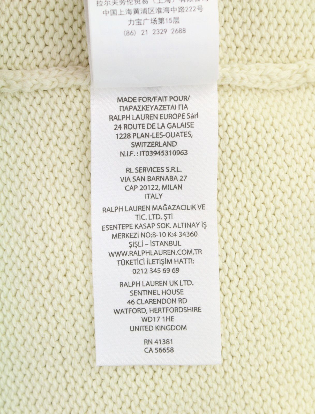 Ralph Lauren CREAM L Tight Knit Crew Neck Pullover 86929 Size US L / EU 52-54 / 3 - 11 Thumbnail