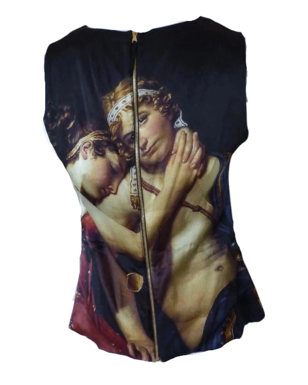 Dolce & Gabbana F/W 2012 RENAISSANCE PRINTRED SILK TOP Size L / US 10 / IT 46 - 4 Thumbnail