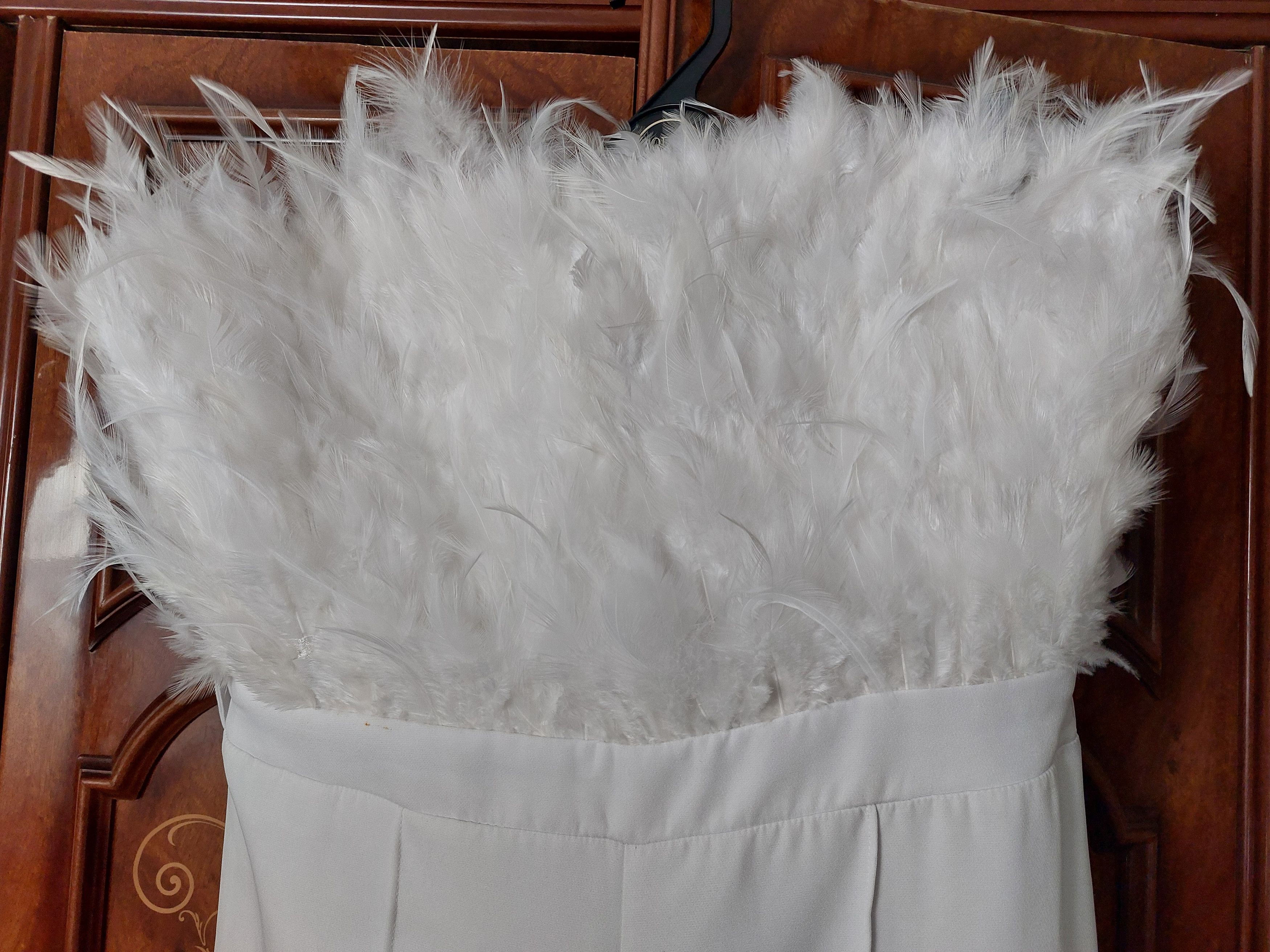 plein sud Plein Sud Faycal Amor White Feather Jumpsuit Dress Size 32" / US 10 / IT 46 - 20 Thumbnail