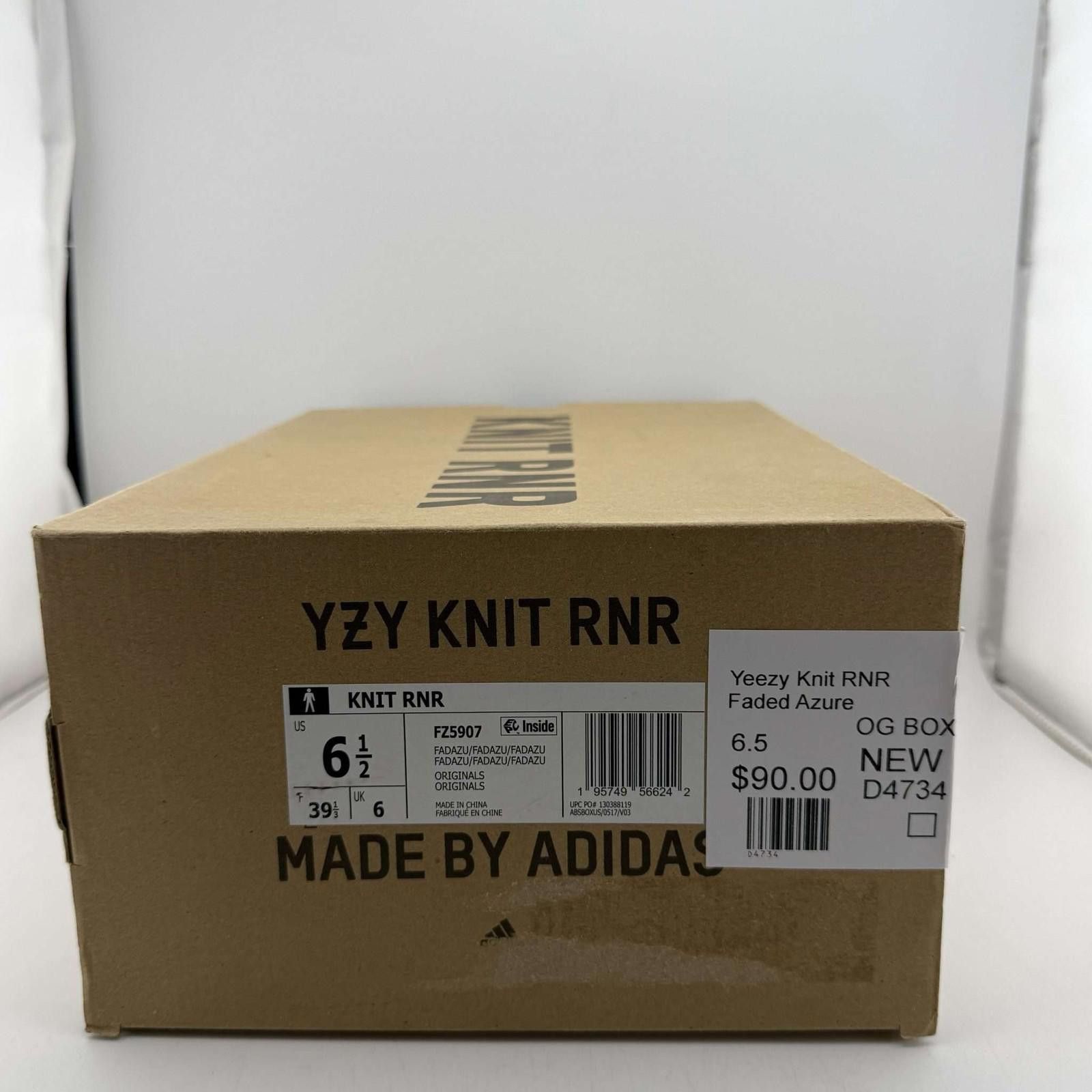 Adidas Yeezy Knit RNR Faded Azure 6.5 US New with Box FZ5907 Size US 6.5 / EU 39-40 - 7 Thumbnail