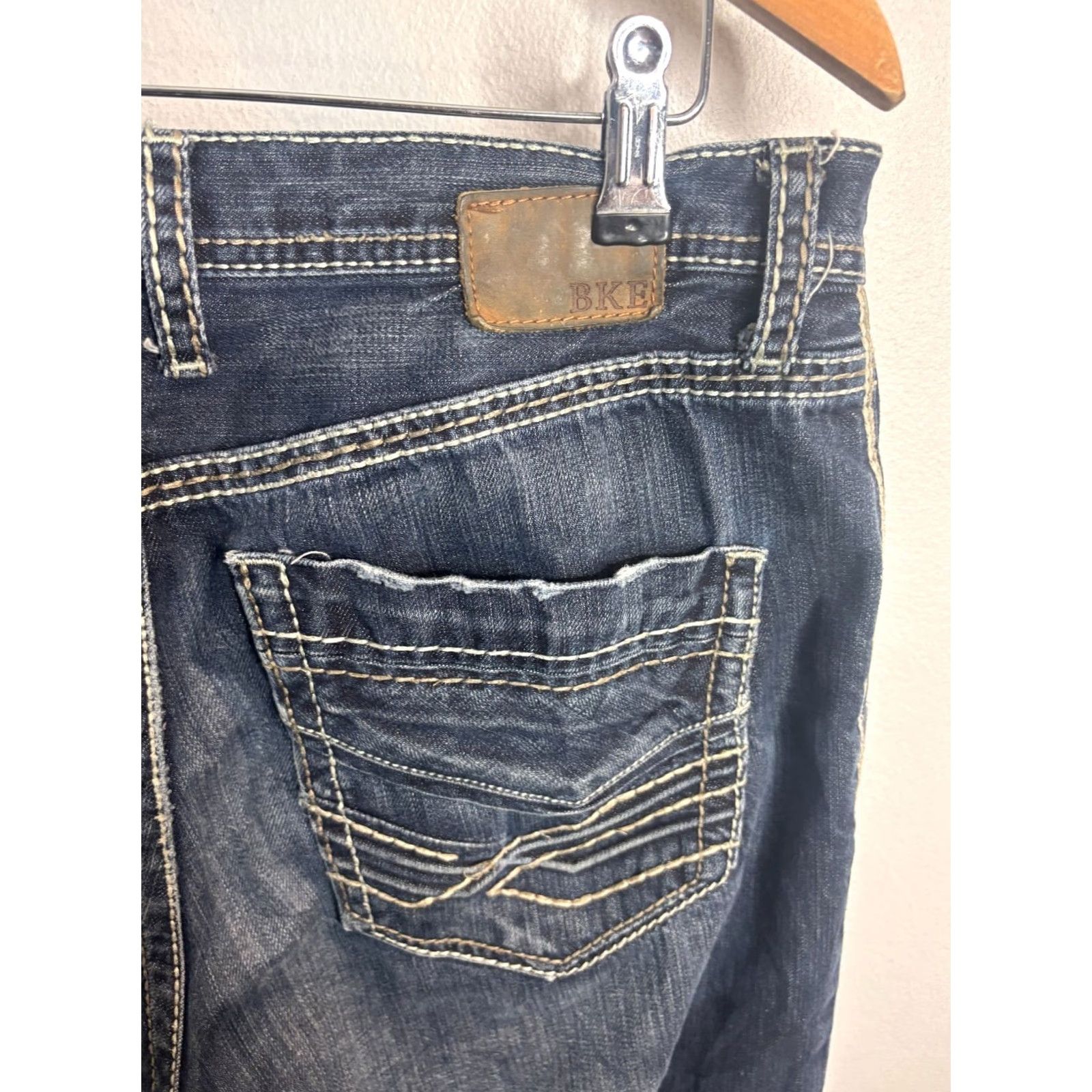 Vintage Buckle BKE Tyler Jeans Straight Relaxed 31 Blue Denim Men's Size 31 5206 Size US 31 - 2 Thumbnail