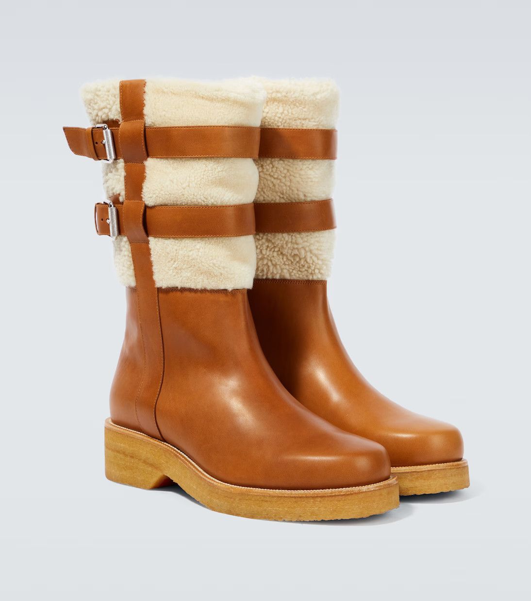 Christian Louboutin o1s1wg110924 Brodeback Sherp Leather boots in Brown Size US 8 / EU 41 - 1 Thumbnail