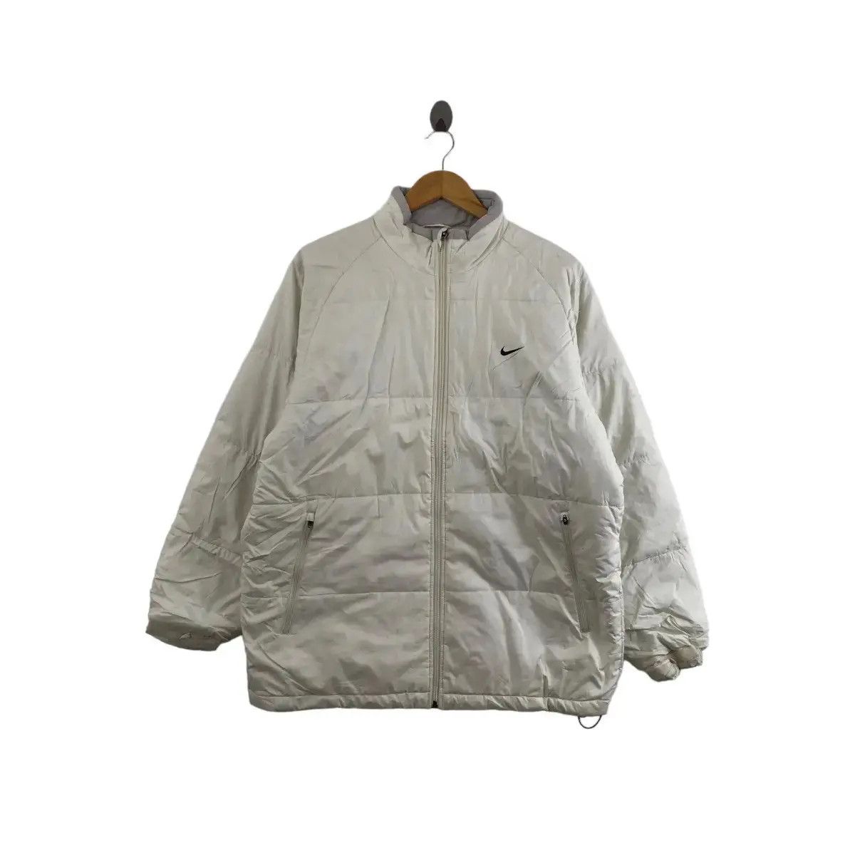 Nike Vintage NIKE SWOOSH LOGO Embroidered Puffer Winter Jacket Size US L / EU 52-54 / 3 - 1 Thumbnail