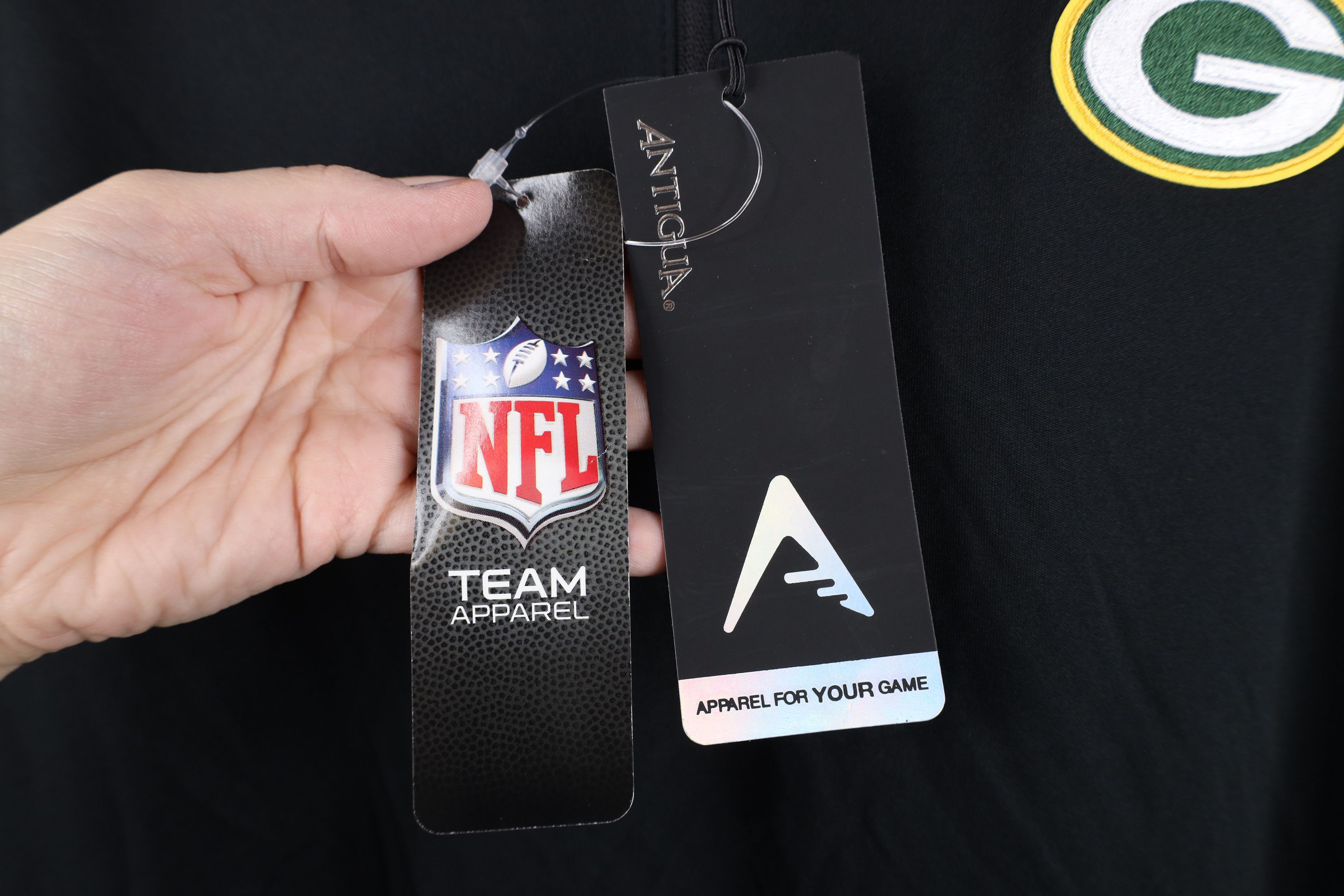 Vintage New NFL Packers Football Half Zip Pullover Jacket Top Black Size US XL / EU 56 / 4 - 6 Thumbnail