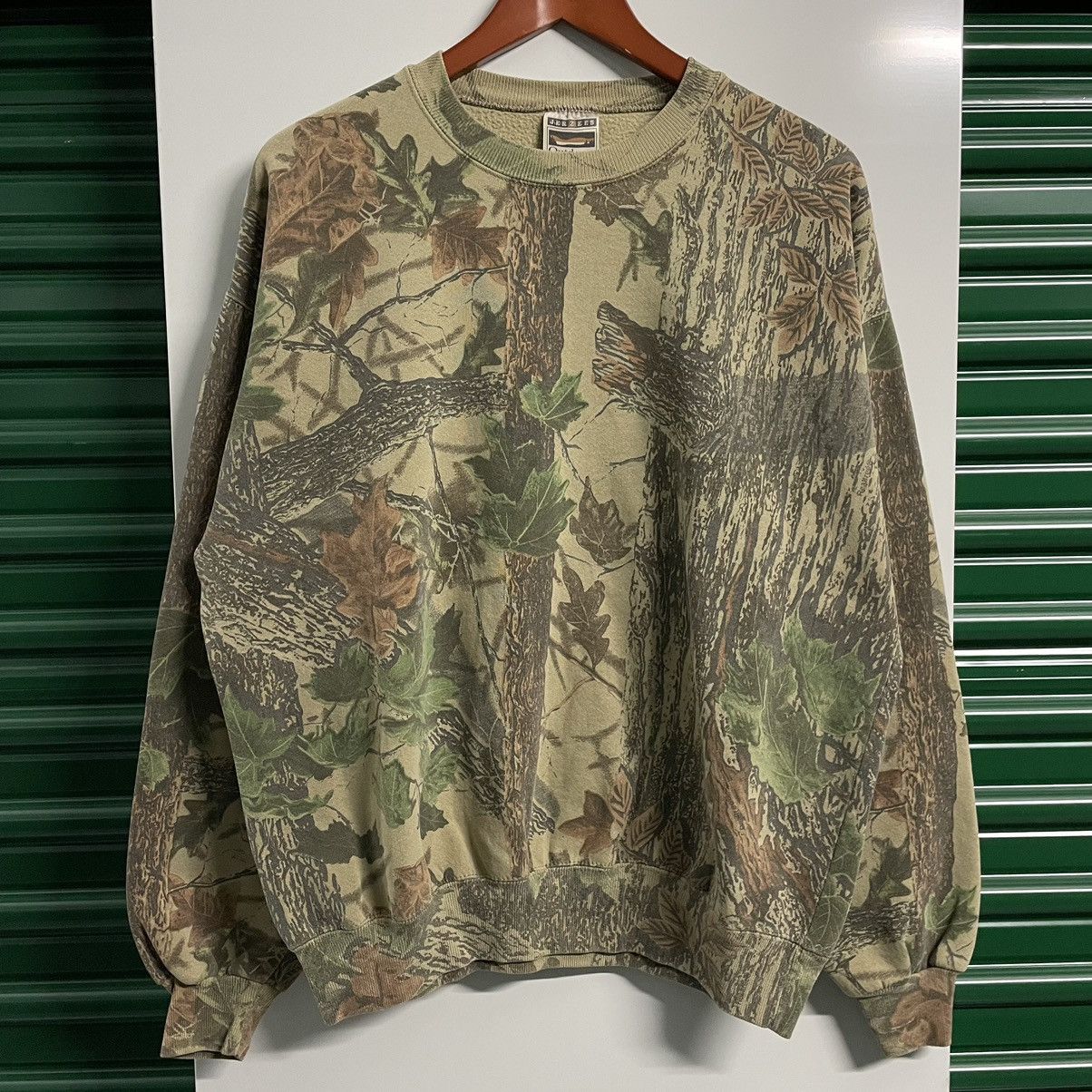 image of Crazy Vintage 90's Carhartt Style Realtree Camo Sweatshirt, Men's (Size XL)