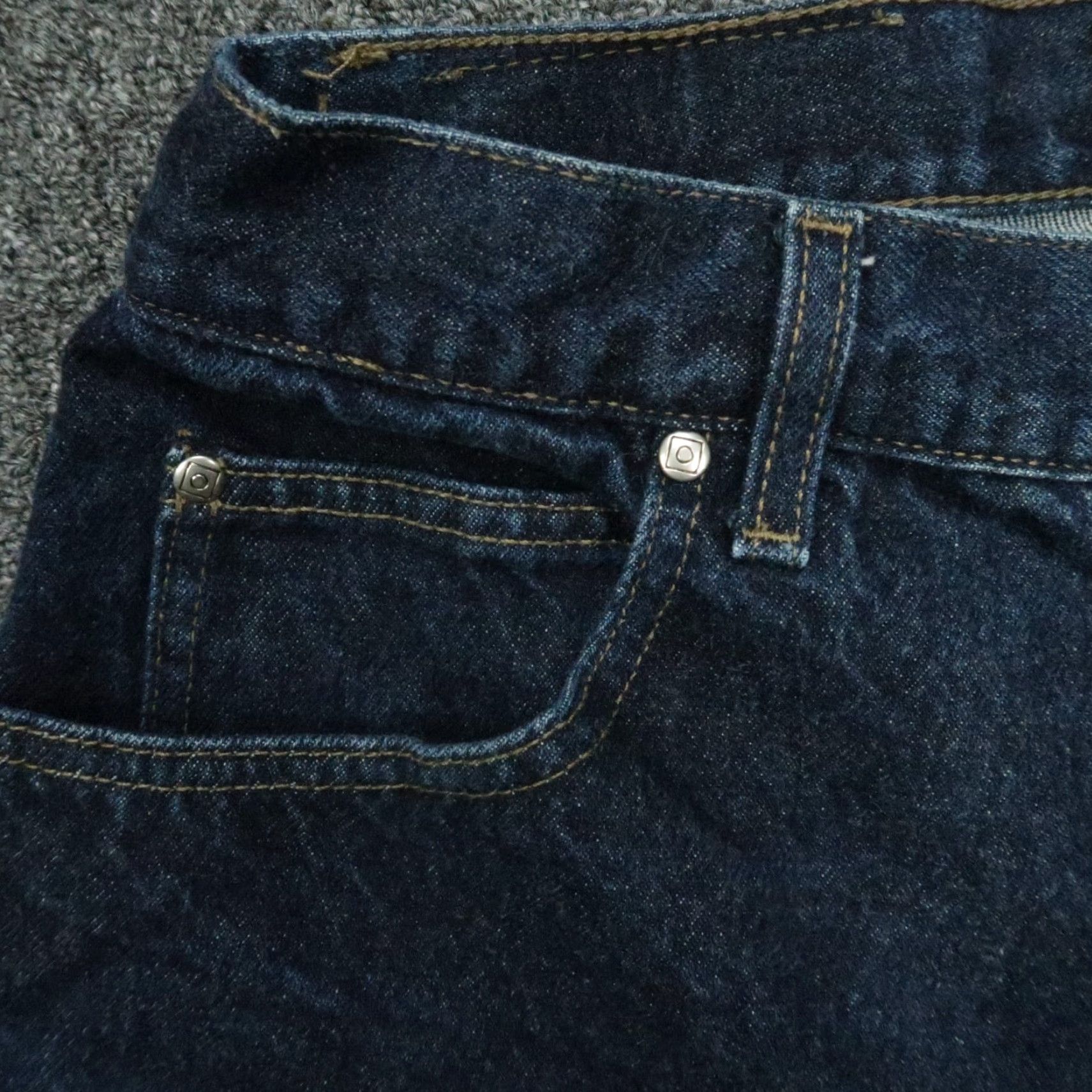 Anchor Blue VINTAGE Anchor Blue Jeans 31x28 Wide Leg Relaxed Fit Baggy Dark Blue 90s Y2K Mens Size US 31 - 3 Thumbnail
