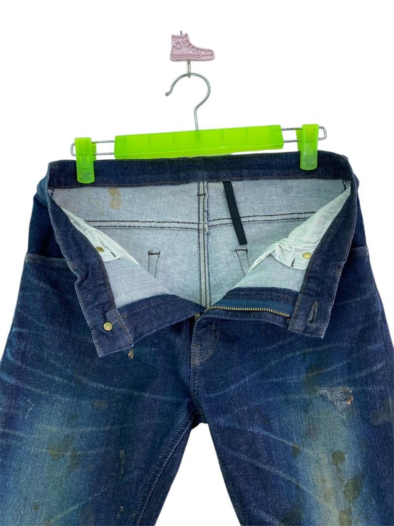 Japanese Brand Vtg 90s japanese brand distressed design skinny denim Size US 29 - 6 Thumbnail