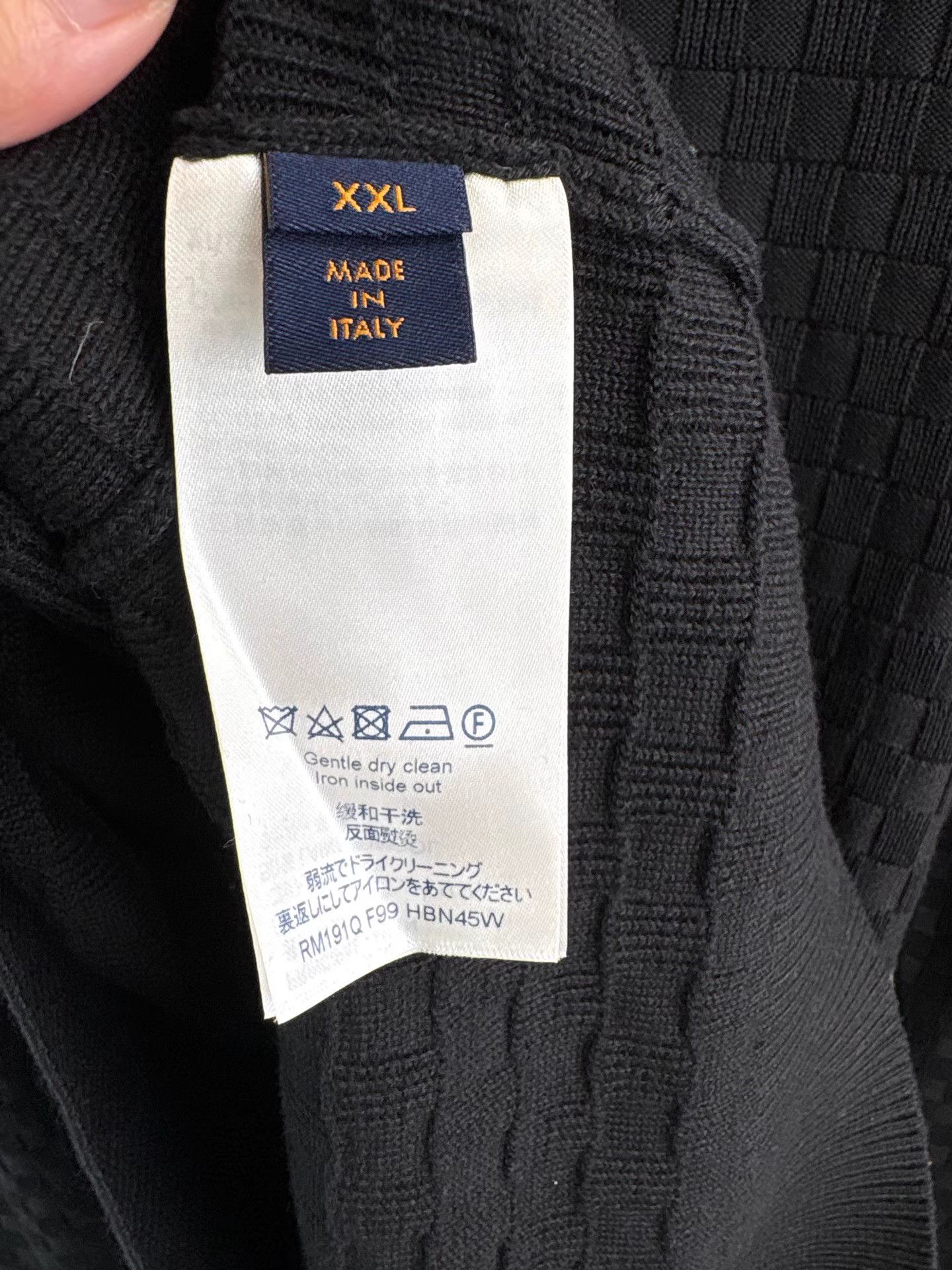 Louis Vuitton LOUIS VUITTON Dark Checkered Wool Sweater K1 Size US XXL / EU 58 / 5 - 4 Thumbnail