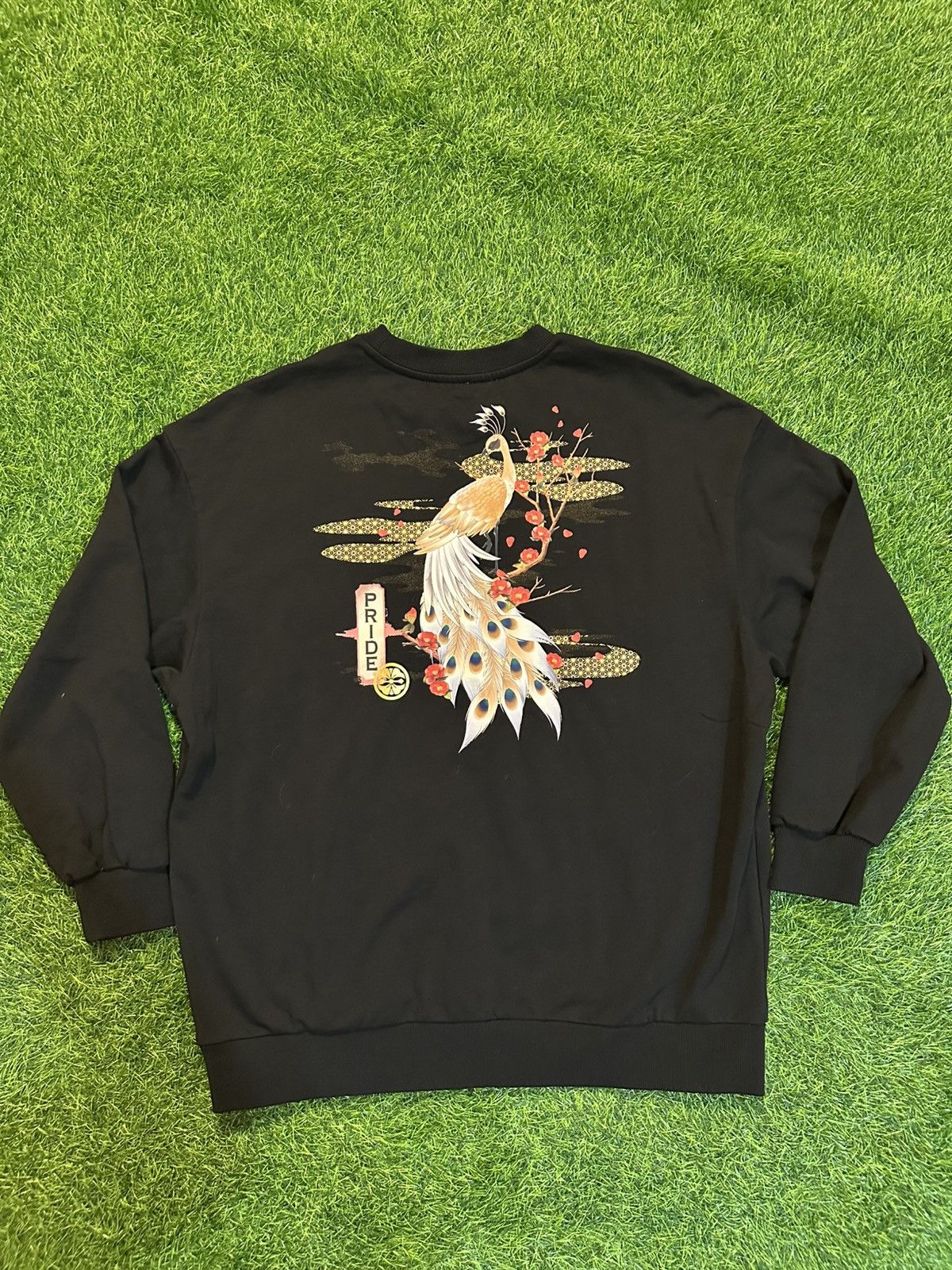 Evisu Evisu PEACOCK AND TSUBAKI PRINT SWEATSHIRT Size Medium Size M / US 6-8 / IT 42-44 - 2 Thumbnail