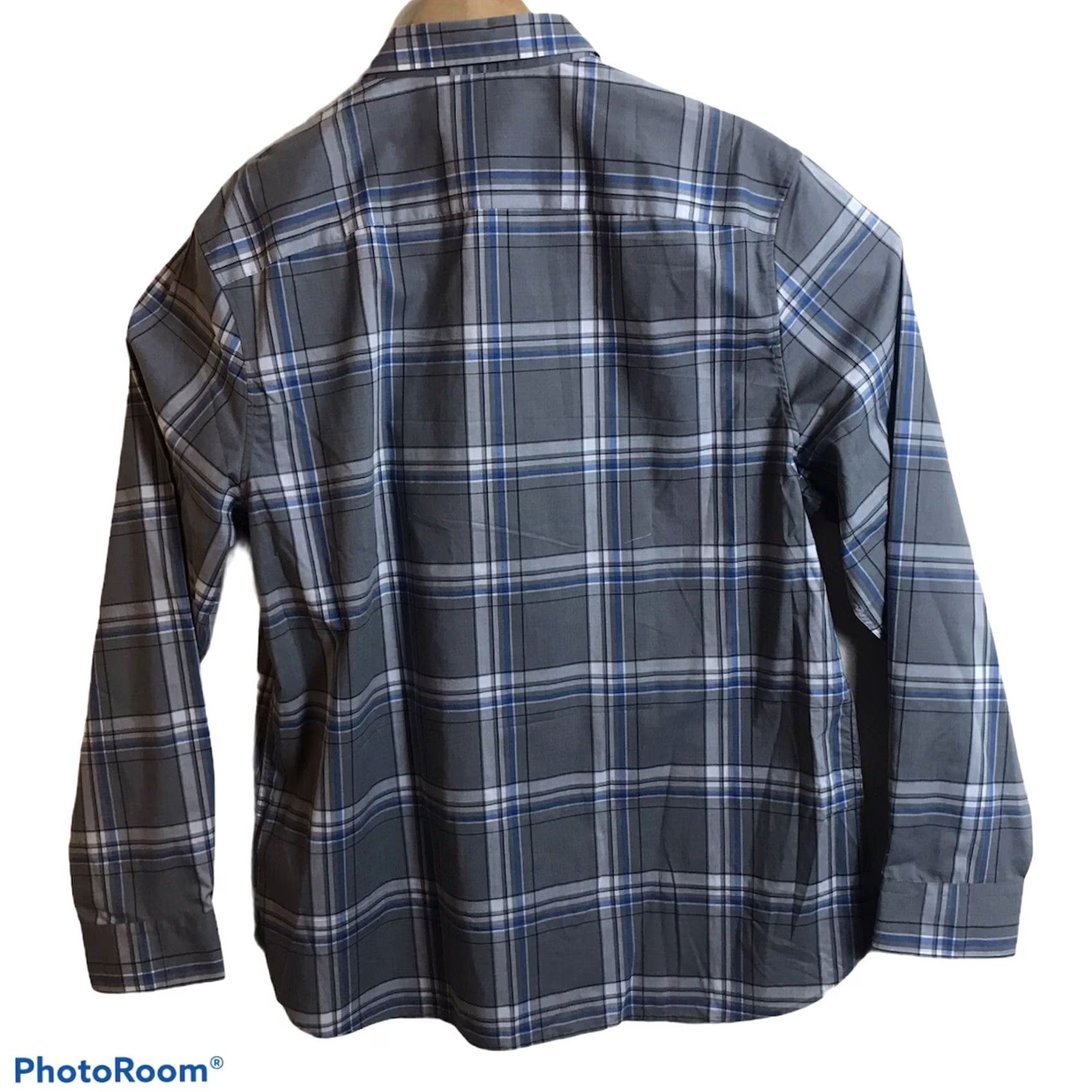 Calvin Klein Calvin Klein Shirt Mens Medium Urban Grey Plaid Lightweight Cotton Blend Button-Up Casual NEW Size US M / EU 48-50 / 2 - 5 Thumbnail