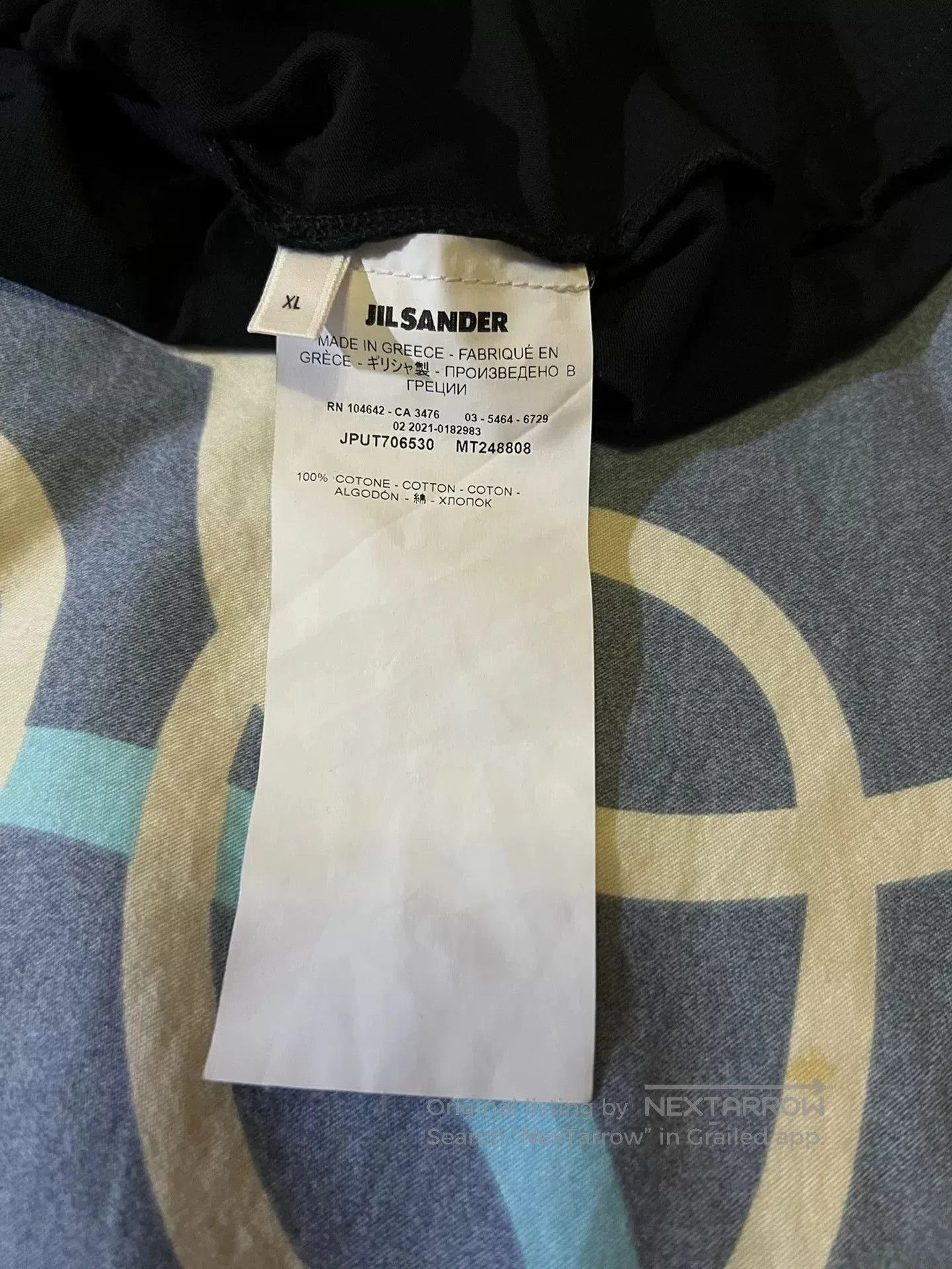 Jil Sander Jil Sander Patch Logo Short Sleeve T-shirt. Size US XL / EU 56 / 4 - 5 Thumbnail