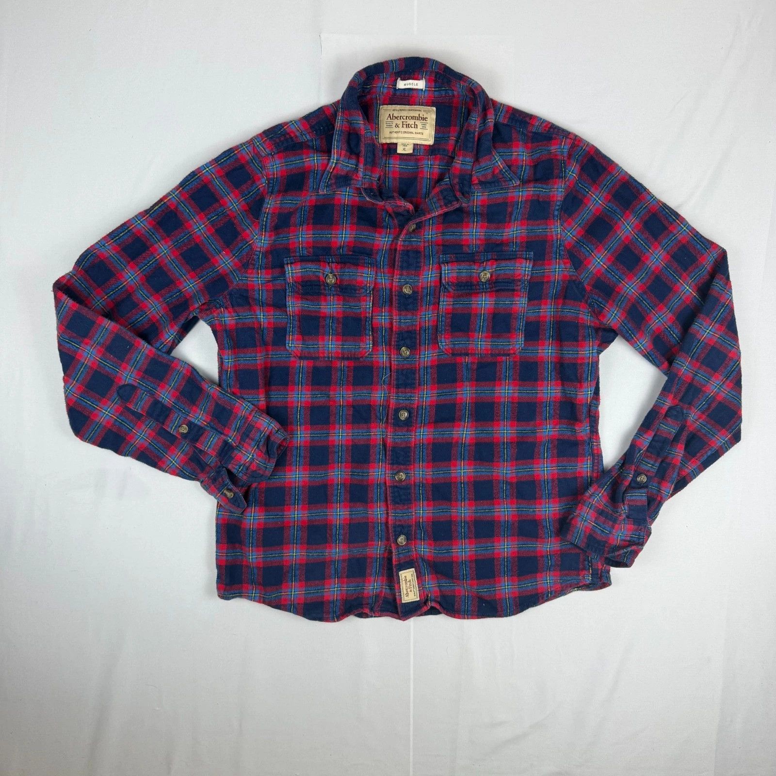 Abercrombie & Fitch Abercrombie & Fitch Vintage Men's XL Long Sleeve Plaid Flann Size US XL / EU 56 / 4 - 1 Thumbnail