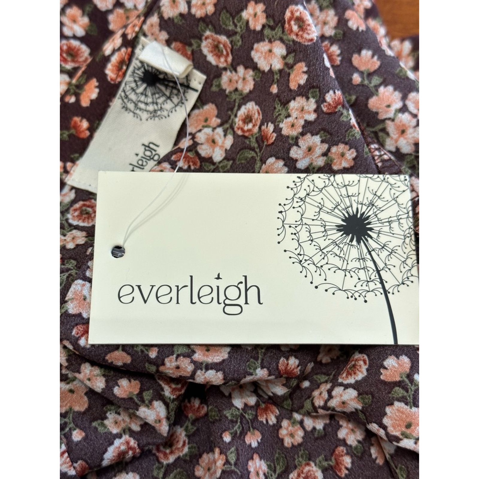 Other Everleigh Tunic Top Back Tie Open Floral Brown W XS NWT Size XS / US 0-2 / IT 36-38 - 7 Thumbnail