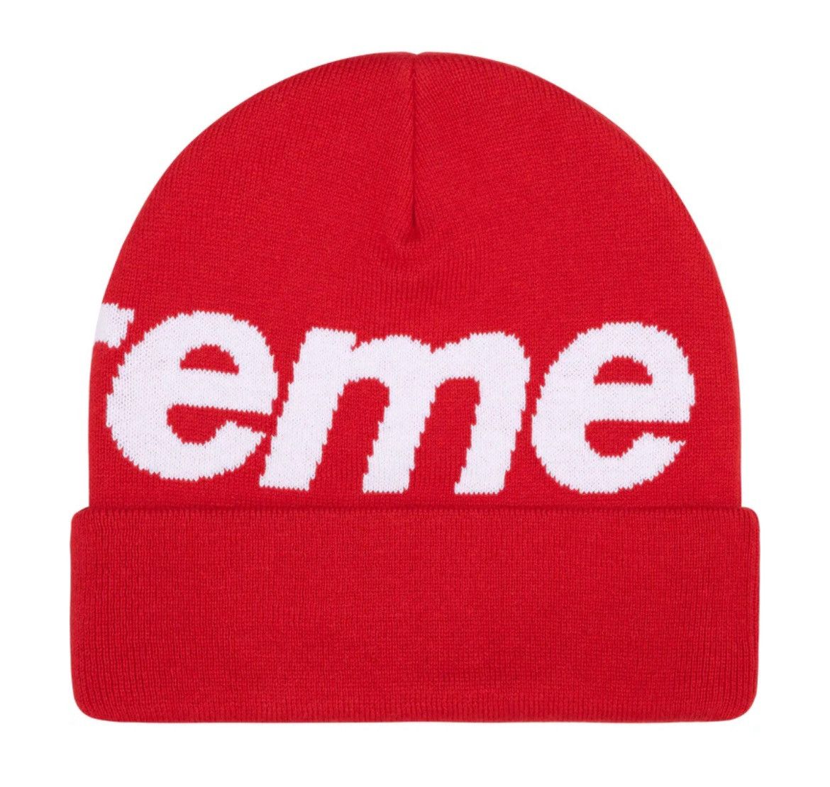 Supreme Supreme Big Logo Beanie Red FW25 Size ONE SIZE - 2 Thumbnail