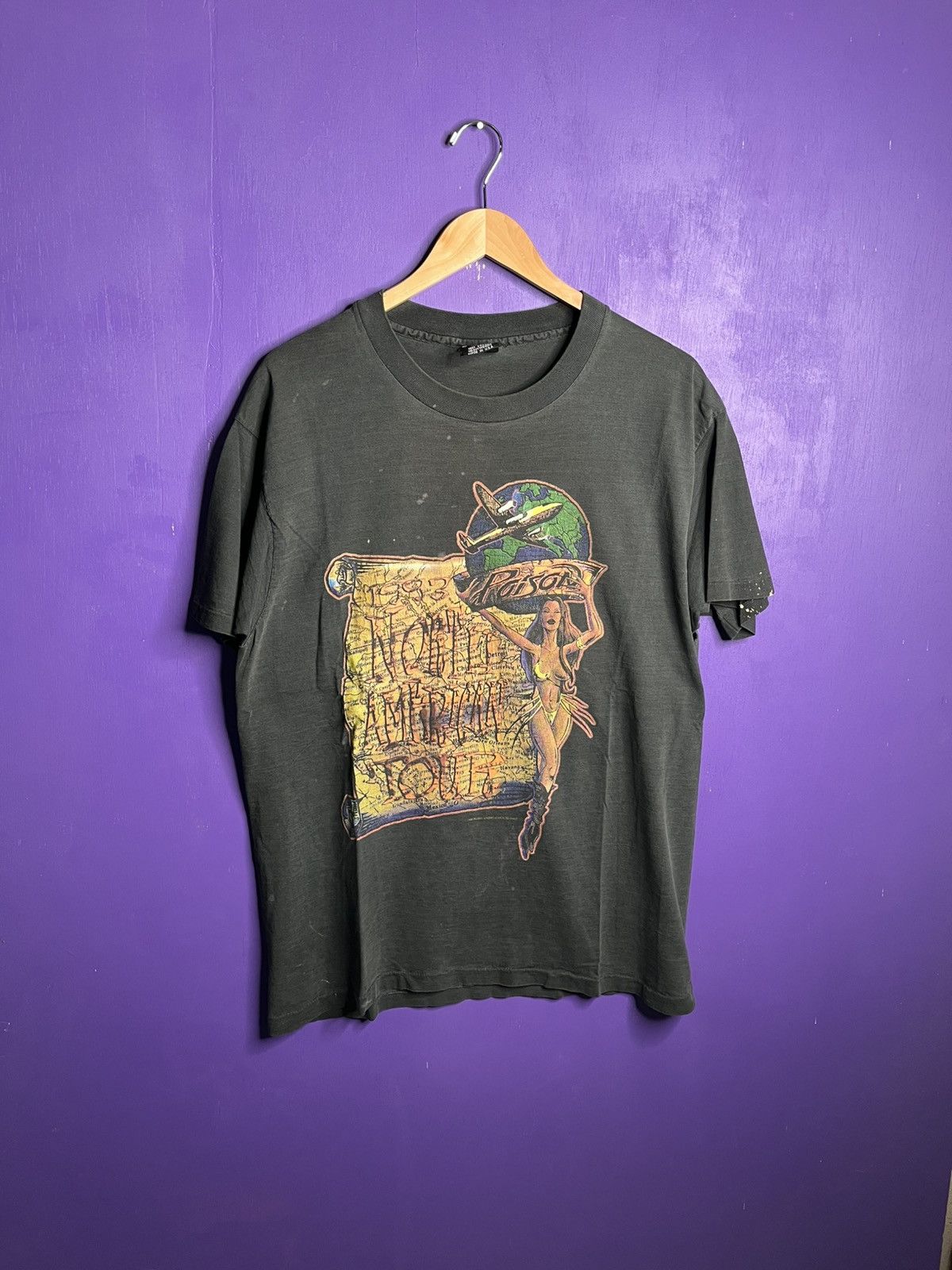 Band Tees × Vintage Vintage 1993 Poison North American tour t-shirt Size US L / EU 52-54 / 3 - 1 Thumbnail