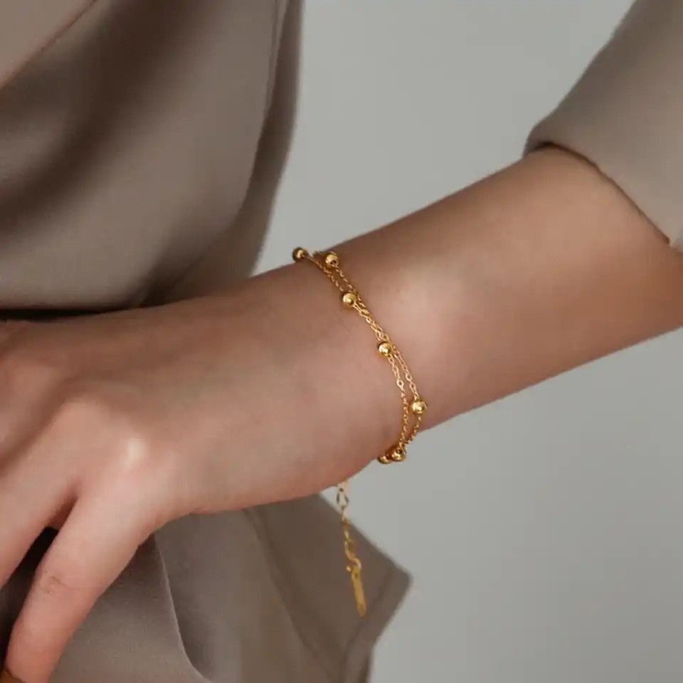 Other Trendy Double Satellite Chain Bracelet Size ONE SIZE - 3 Thumbnail