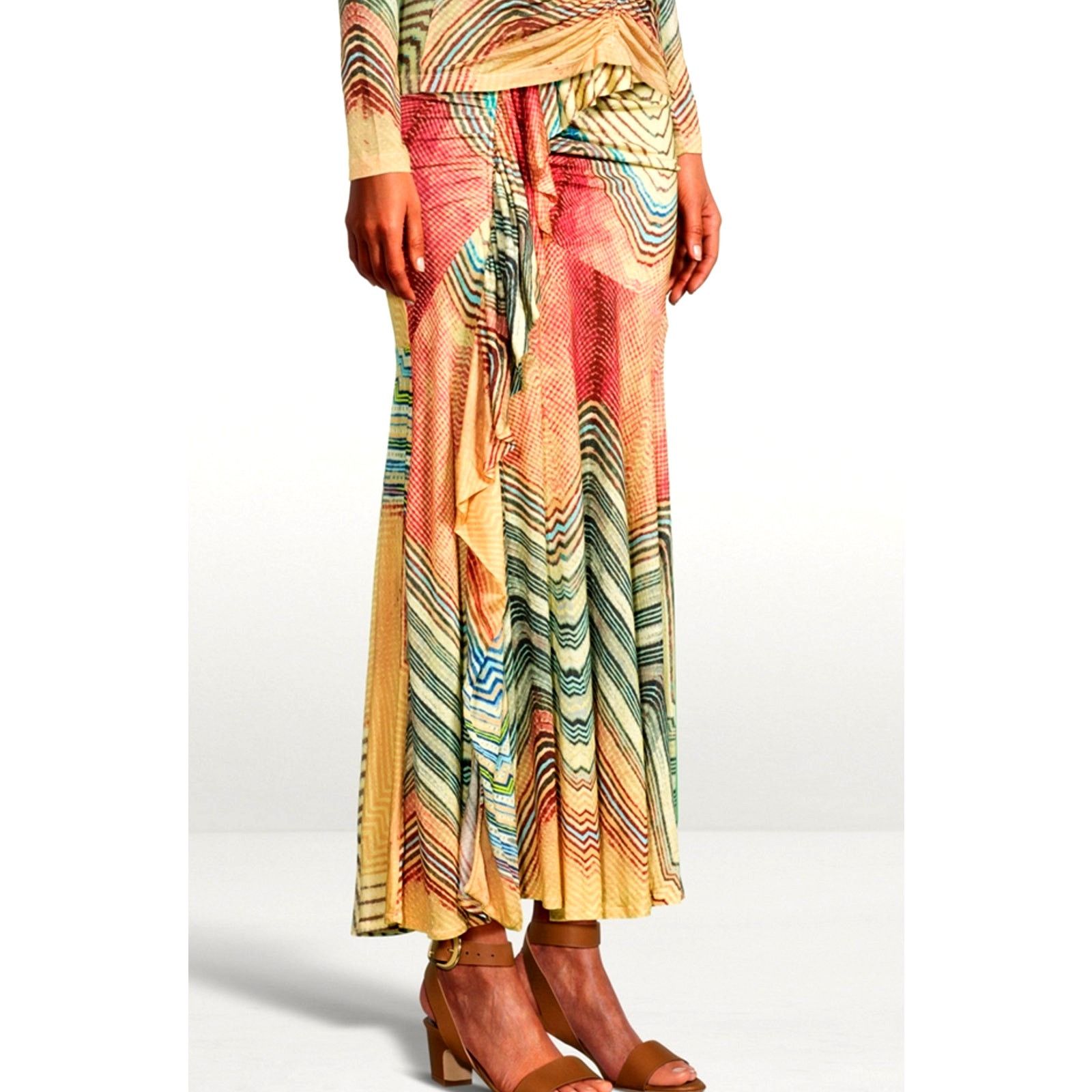 Ulla Johnson Ulla Johnson Alyssa Chevron Stripe Midi Skirt Size S 100% Size 27" / US 4 / IT 40 - 6 Thumbnail