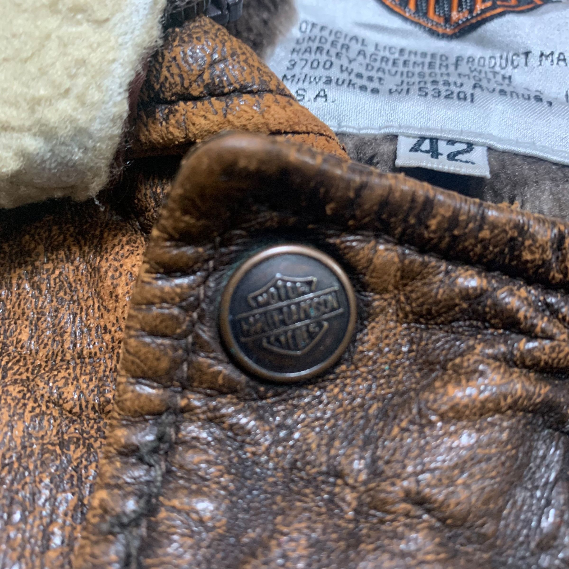 Harley Davidson Vintage Harley Davidson Motorcycle Leather Jacket Size US L / EU 52-54 / 3 - 5 Thumbnail