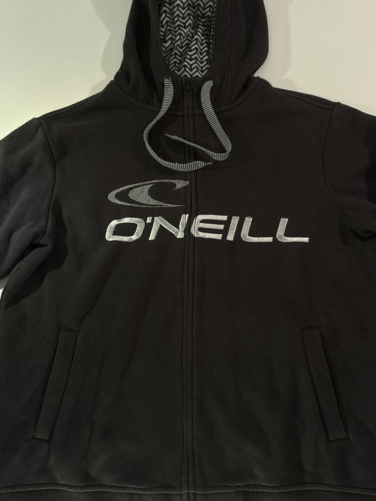 O'Neill Y2K O'Neill Stitch Geometric Fleece Lined Zip Up Hoodie Sz L Size US L / EU 52-54 / 3 - 2 Thumbnail