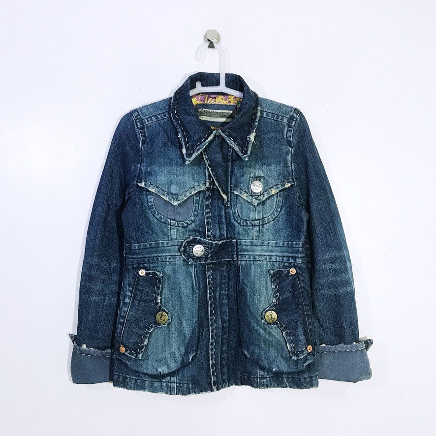 Japanese Brand Touch Jeansmith Rugged Denim Trucker Jacket Size XS / US 0-2 / IT 36-38 - 1 Thumbnail
