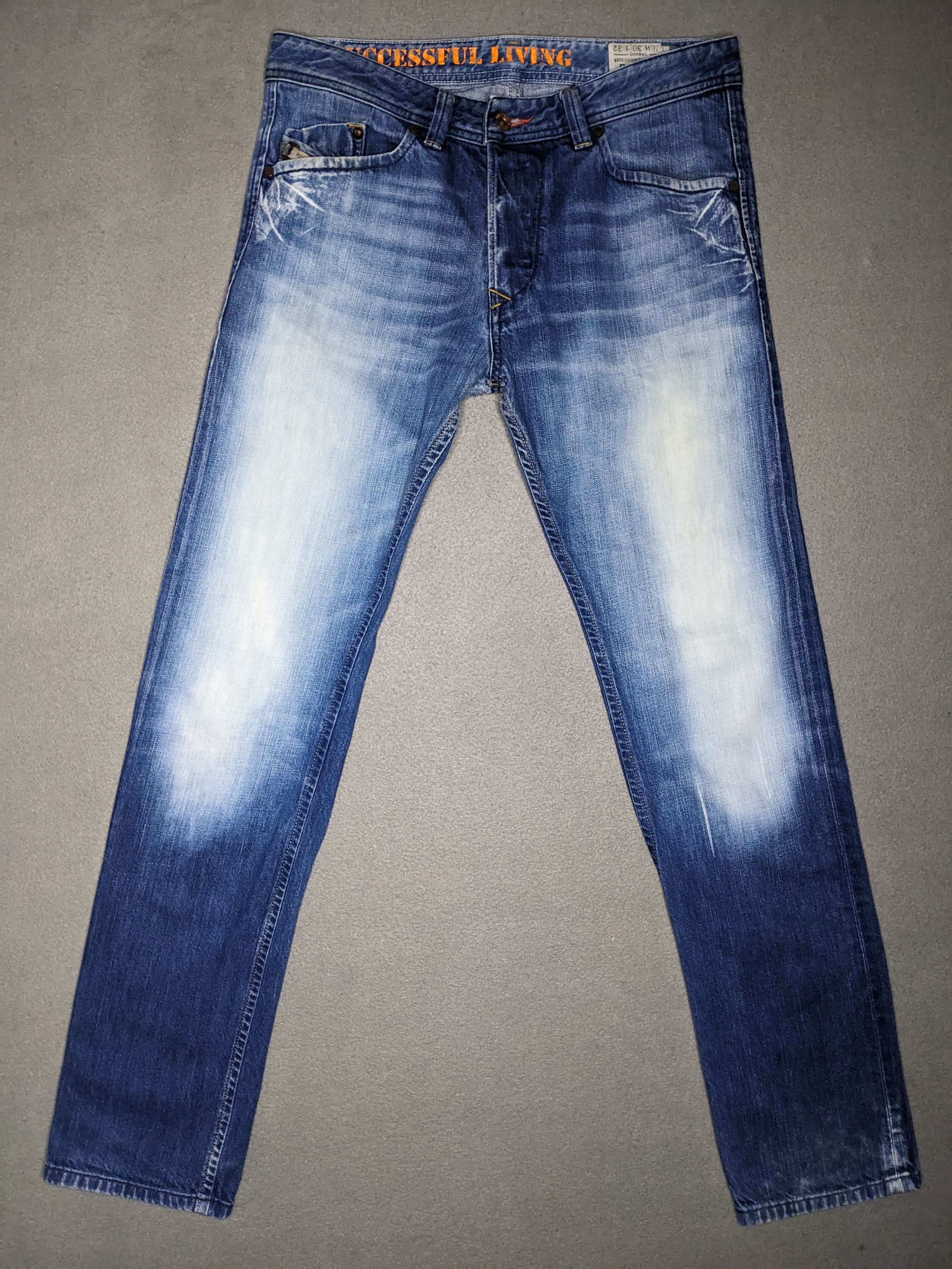 Diesel Darron Jeans Mens 32x32 Slim Tapered Denim Made Italy