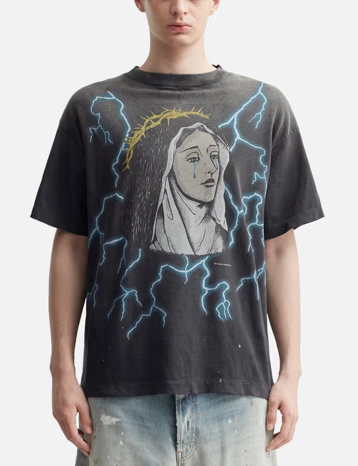 Saint Michael o1mle0326 Maria Short Sleeve Tee Shirt in Black Size US S / EU 44-46 / 1 - 4 Thumbnail