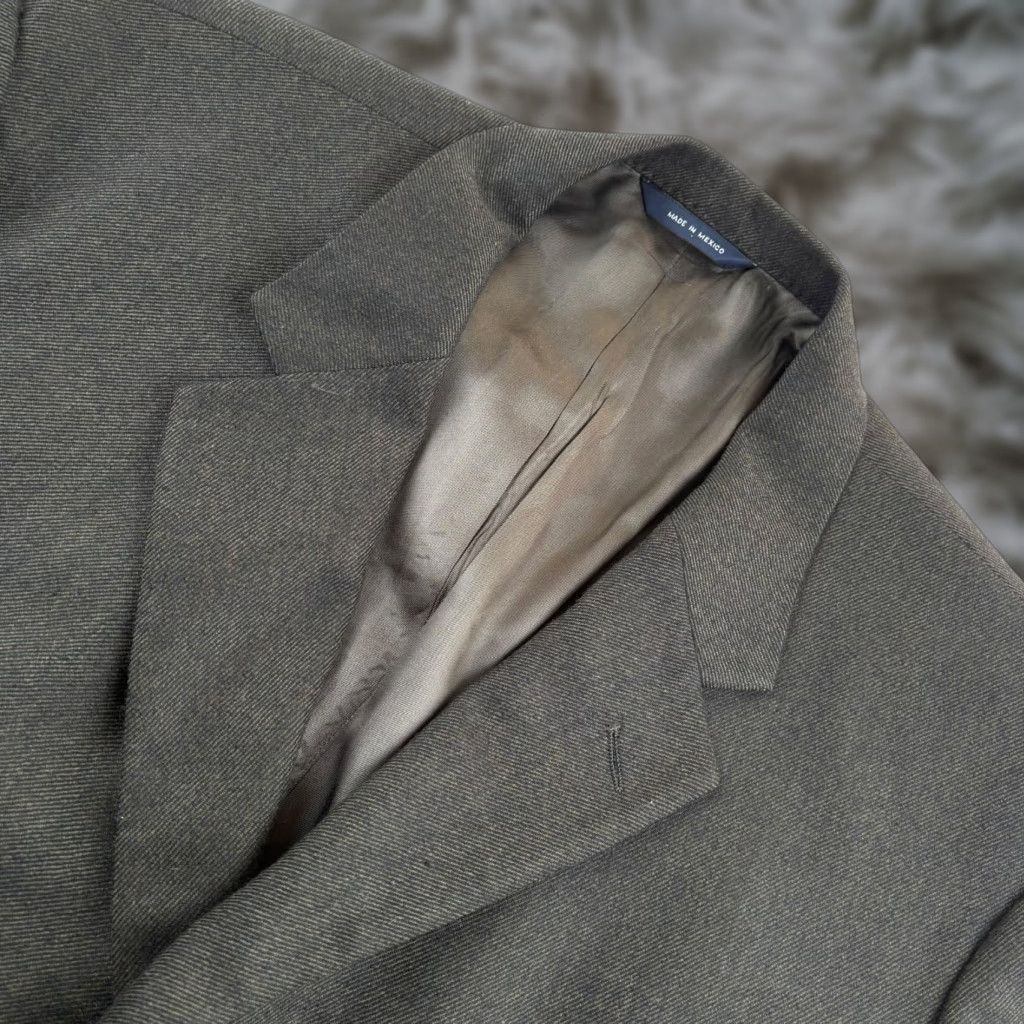 Brooks Brothers Men’s Blazer Jacket Wool/Cashmere Gray 48R Regular Notch 3-Button Single-Breasted Ventless 2 Piece Mens