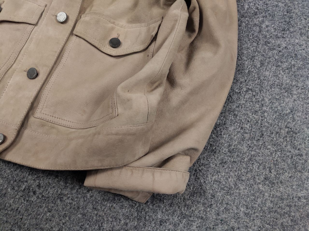 Allsaints Allsaints Sukes Suede Leather Dusty Pink Beige Jacket Size XS / US 0-2 / IT 36-38 - 5 Thumbnail