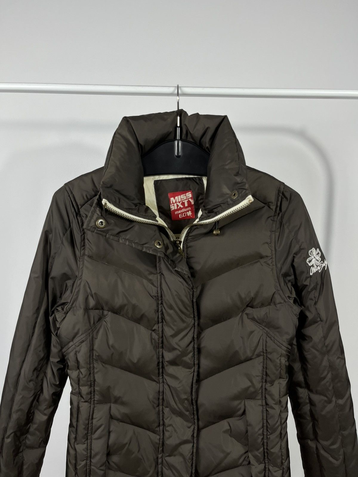 Miss Sixty Miss Sixty Women’s Puffer Jacket Brown Quilted Zip Up XS Size XS / US 0-2 / IT 36-38 - 2 Thumbnail
