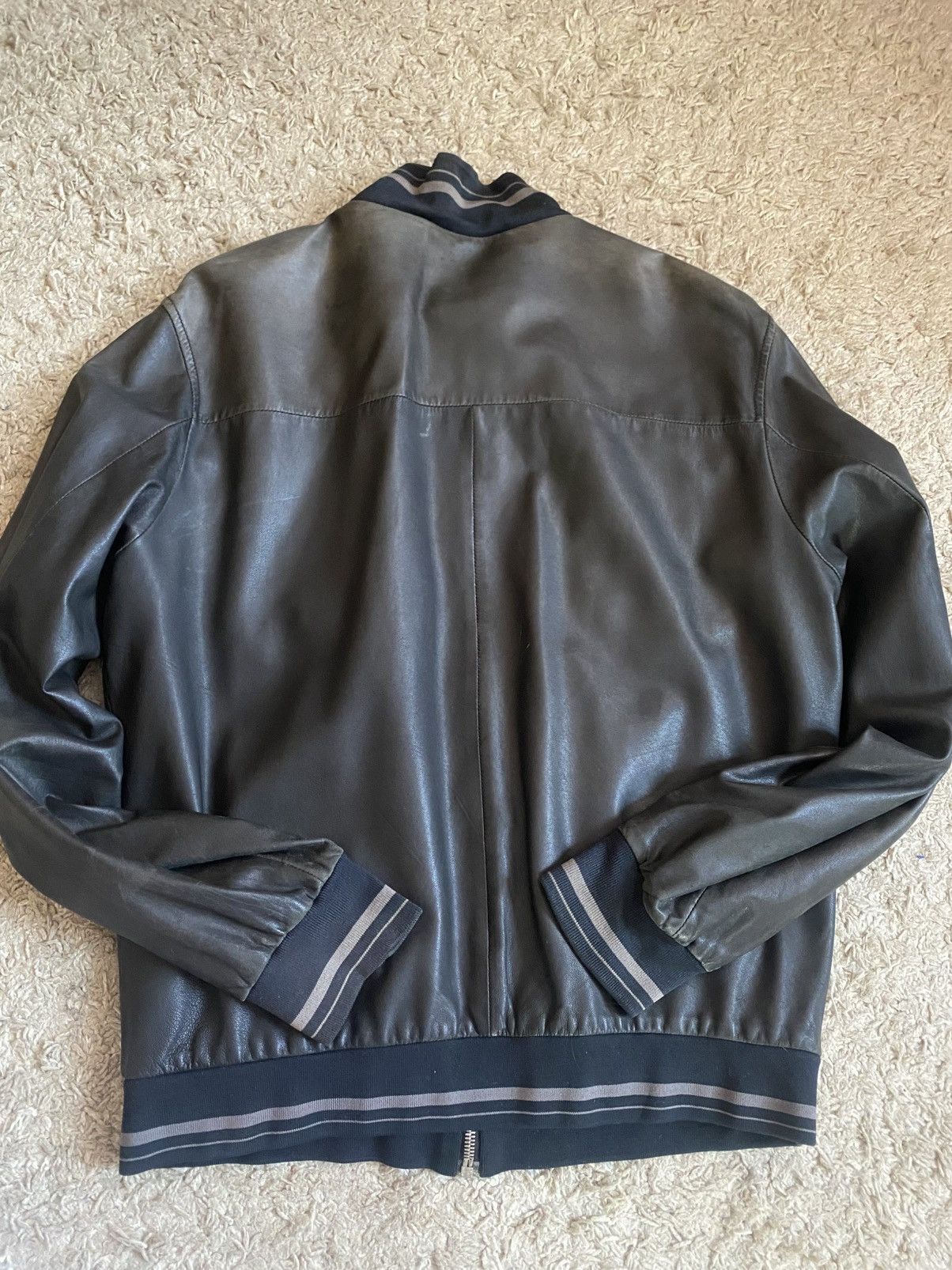 NBDN Nobrandedon Men’s Genuine Leather Bomber Jacket – Premium Quality Size US M / EU 48-50 / 2 - 6 Thumbnail