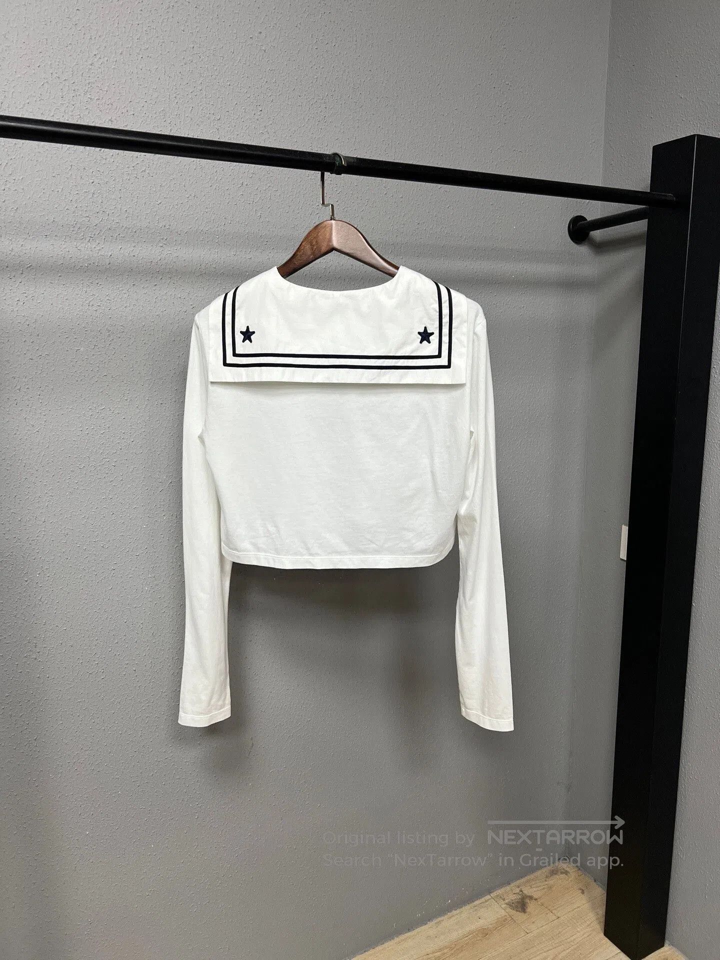Miu Miu white nautical long sleeve top. Size M / US 6-8 / IT 42-44 - 2 Thumbnail