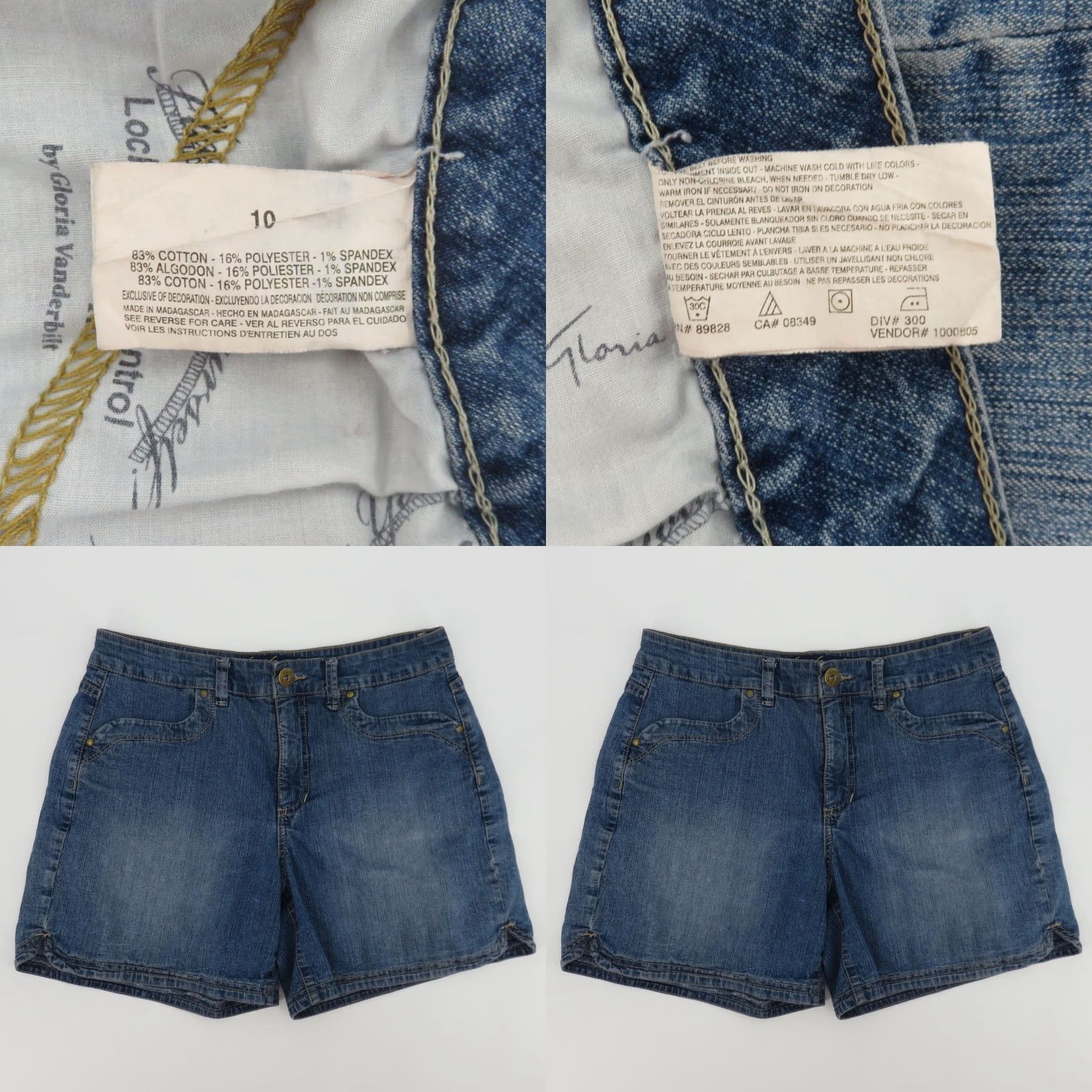 Gloria Vanderbilt VINTAGE Gloria Vanderbilt Womens 10 Perfect Fit Blue Denim Shorts Pockets Cotton Denim Shorts Casual Summer Spring Mom Size 32" / US 10 / IT 46 - 8 Thumbnail