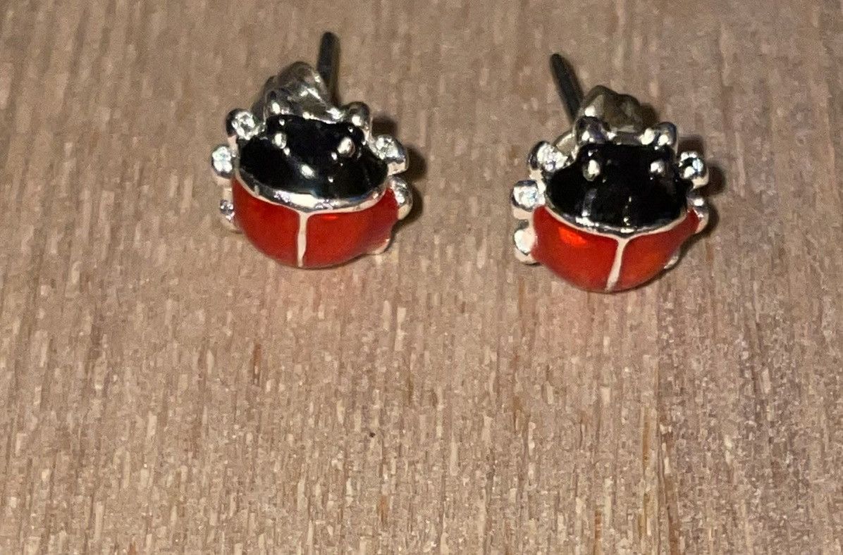 Other Ladybug Enamel & Silver Earrings by Little Miss Twin Stars Size ONE SIZE - 1 Thumbnail
