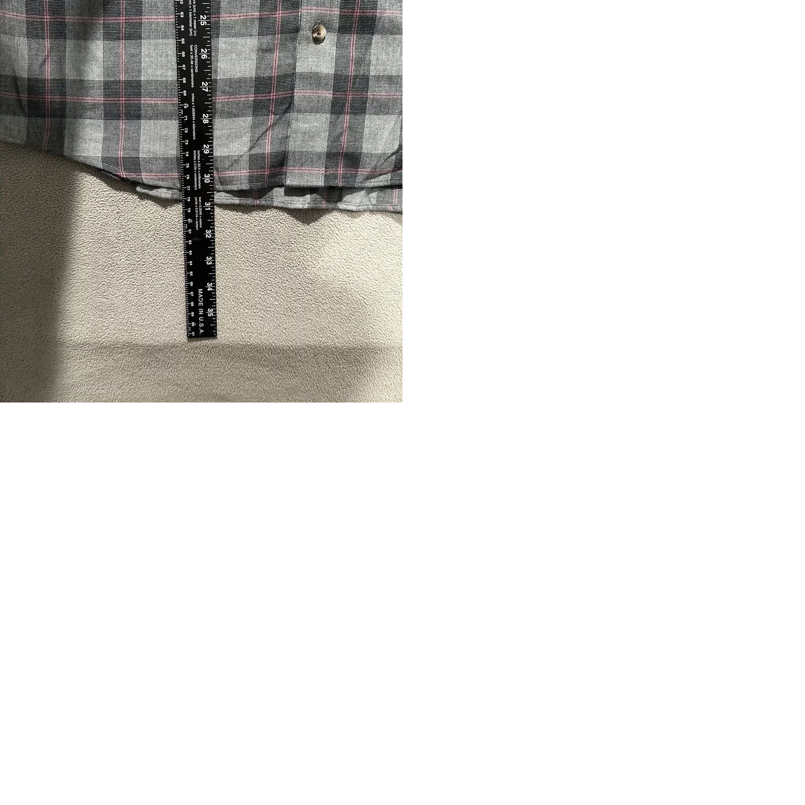 TravisMathew Travis Mathew Shirt Mens M Gray/Red Plaid Button Up Long Sleeve Cloud Flannel Size US M / EU 48-50 / 2 - 9 Thumbnail