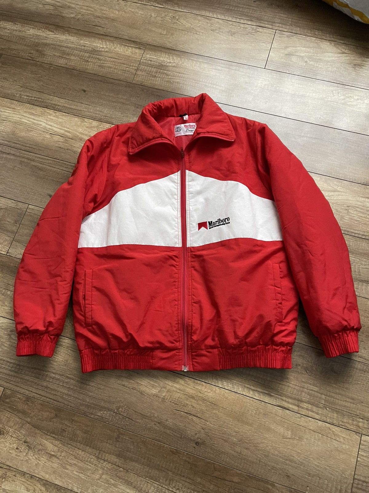Marlboro Marlboro Vintage World Championship Team Bomber Jacket 90s Size US L / EU 52-54 / 3 - 7 Thumbnail