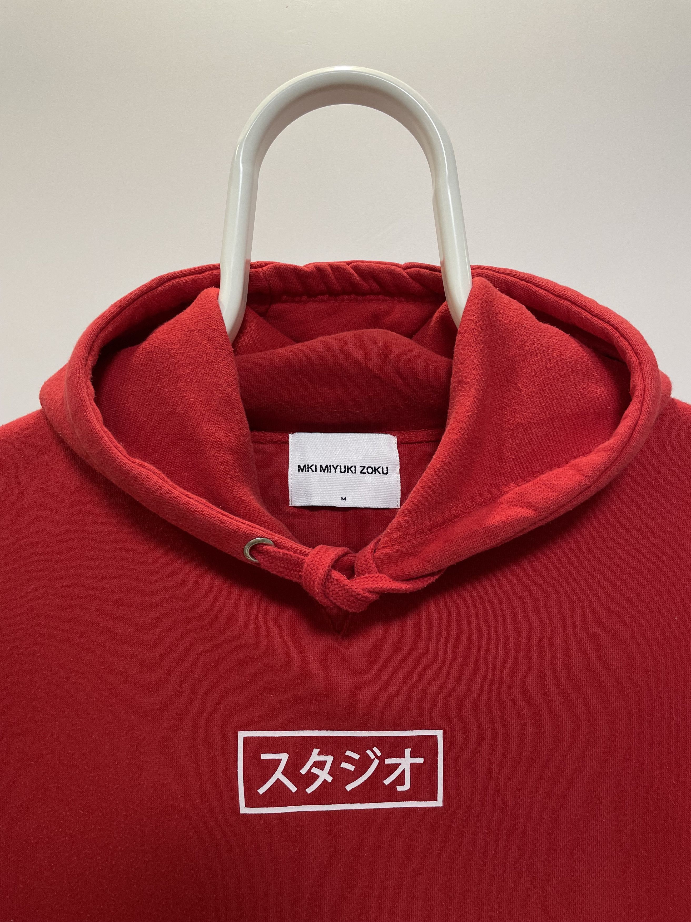 Mki Miyuki Zoku MKI MIYUKI ZOKU Studio Box Logo Hoodie Red Hoody Sweat Men's Size US M / EU 48-50 / 2 - 6 Thumbnail