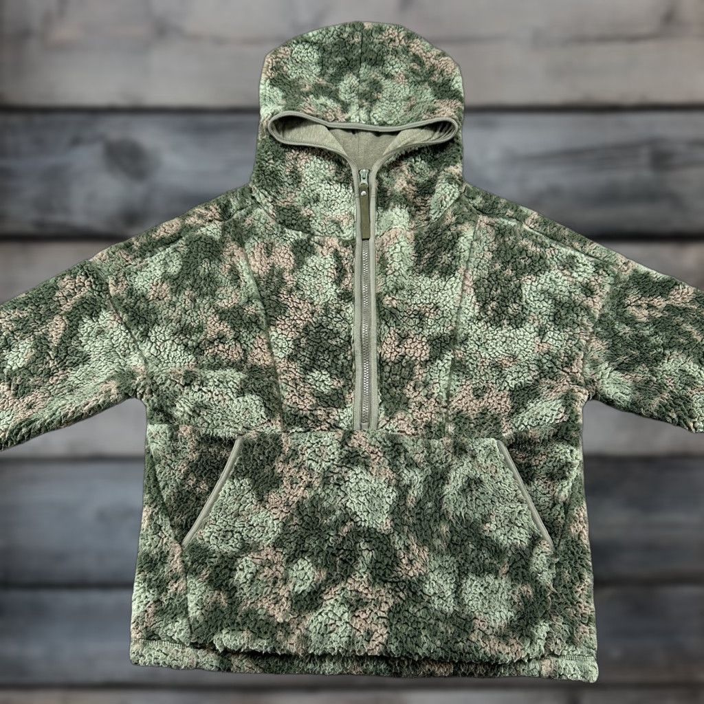 Prana prAna Jacket Womens Small Green Camo Fleece Hooded Pullover 1/4 Zip Polar Escape Jacket Short Long Sleeve Multicolor Regular Womens Size S / US 4 / IT 40 - 1 Thumbnail
