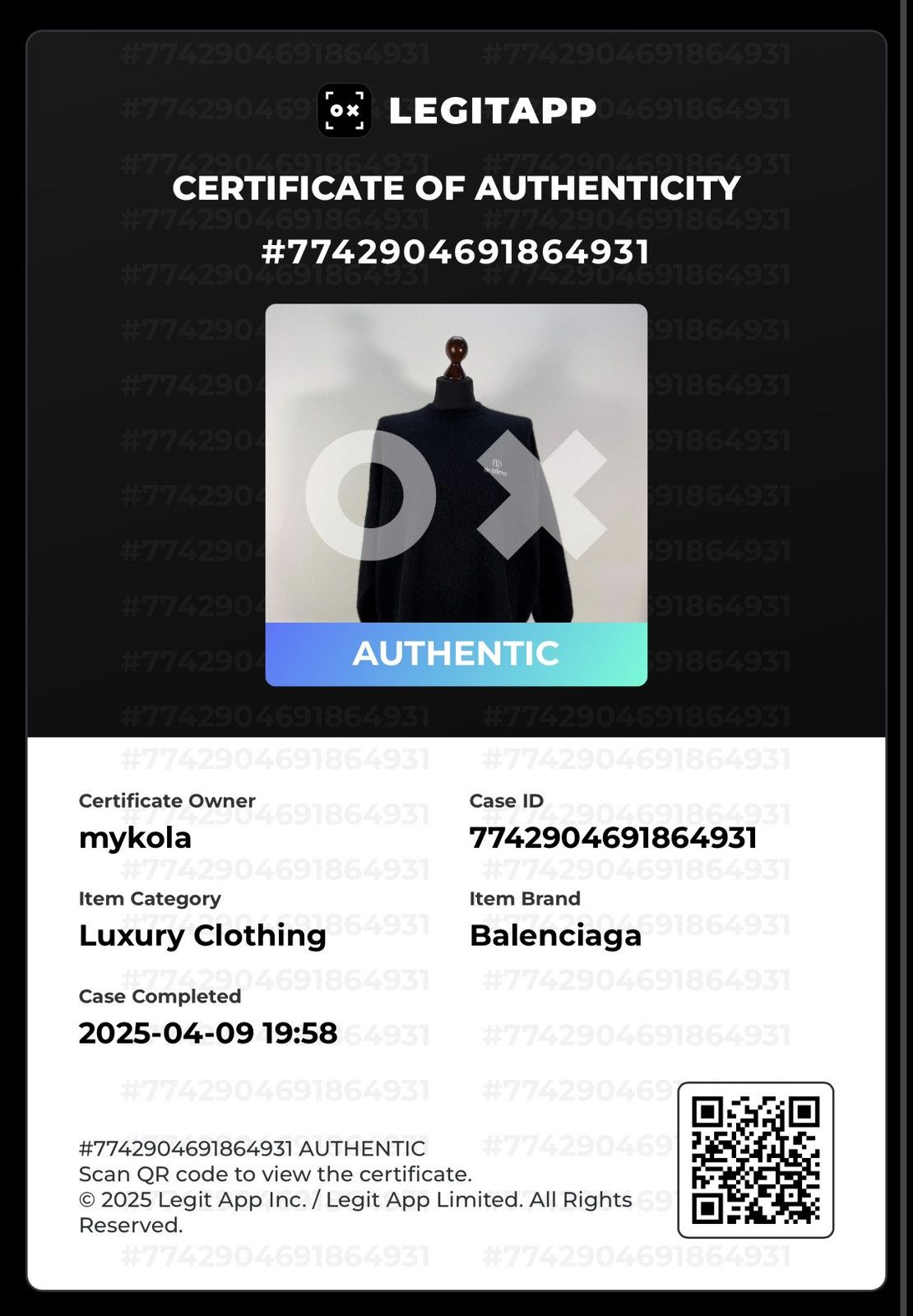 Balenciaga authentic BALENCIAGA “ Be different “ cashmere sweater black Size US XL / EU 56 / 4 - 16 Thumbnail