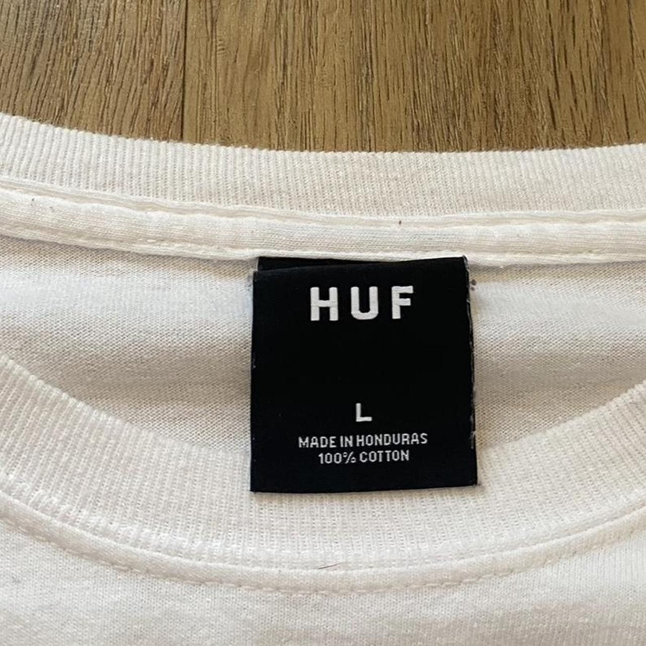 Huf HUF white and pink t-shirt #streetwear skateboarding Size US L / EU 52-54 / 3 - 5 Thumbnail
