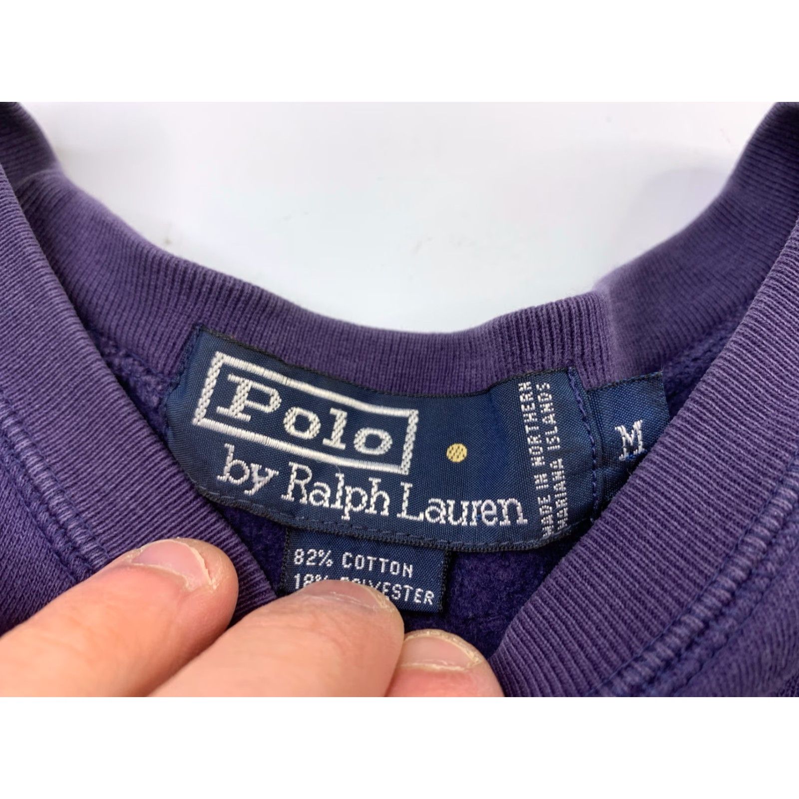 Polo Ralph Lauren VINTAGE Polo Ralph Lauren Sweatshirt Pullover Crew Neck Men’s Medium Blue 60s 70s Spell Out Size US M / EU 48-50 / 2 - 5 Thumbnail