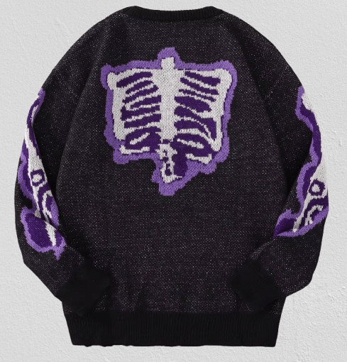 Other Vintage Cross Skeleton Sweater Jacquard Knitted Sweatshirt Size US L / EU 52-54 / 3 - 2 Thumbnail
