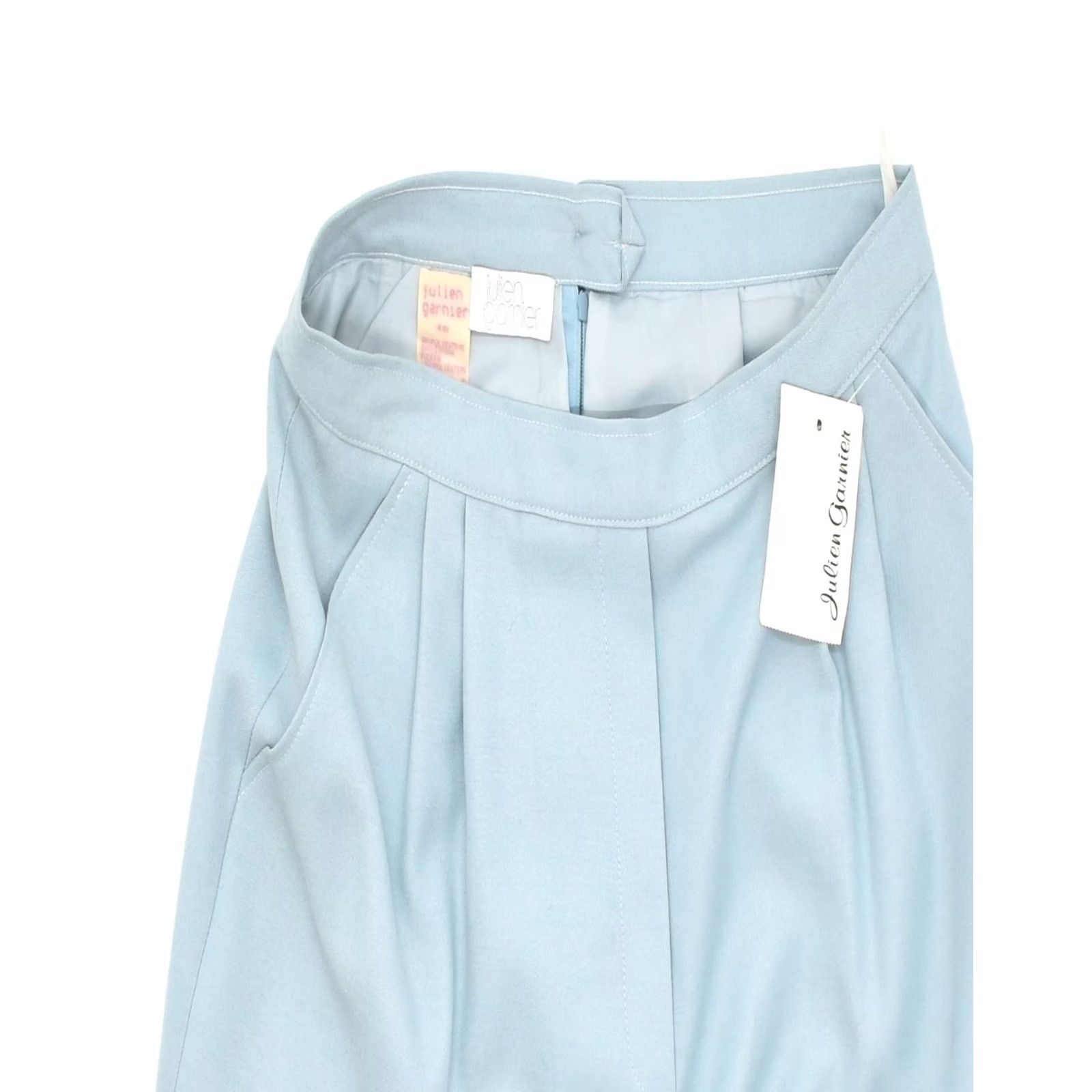 Vintage VINTAGE Womens Skirt XL Blue Polyester Pegged Straight IT 48 W30 Size 40" / US 18 - 3 Thumbnail