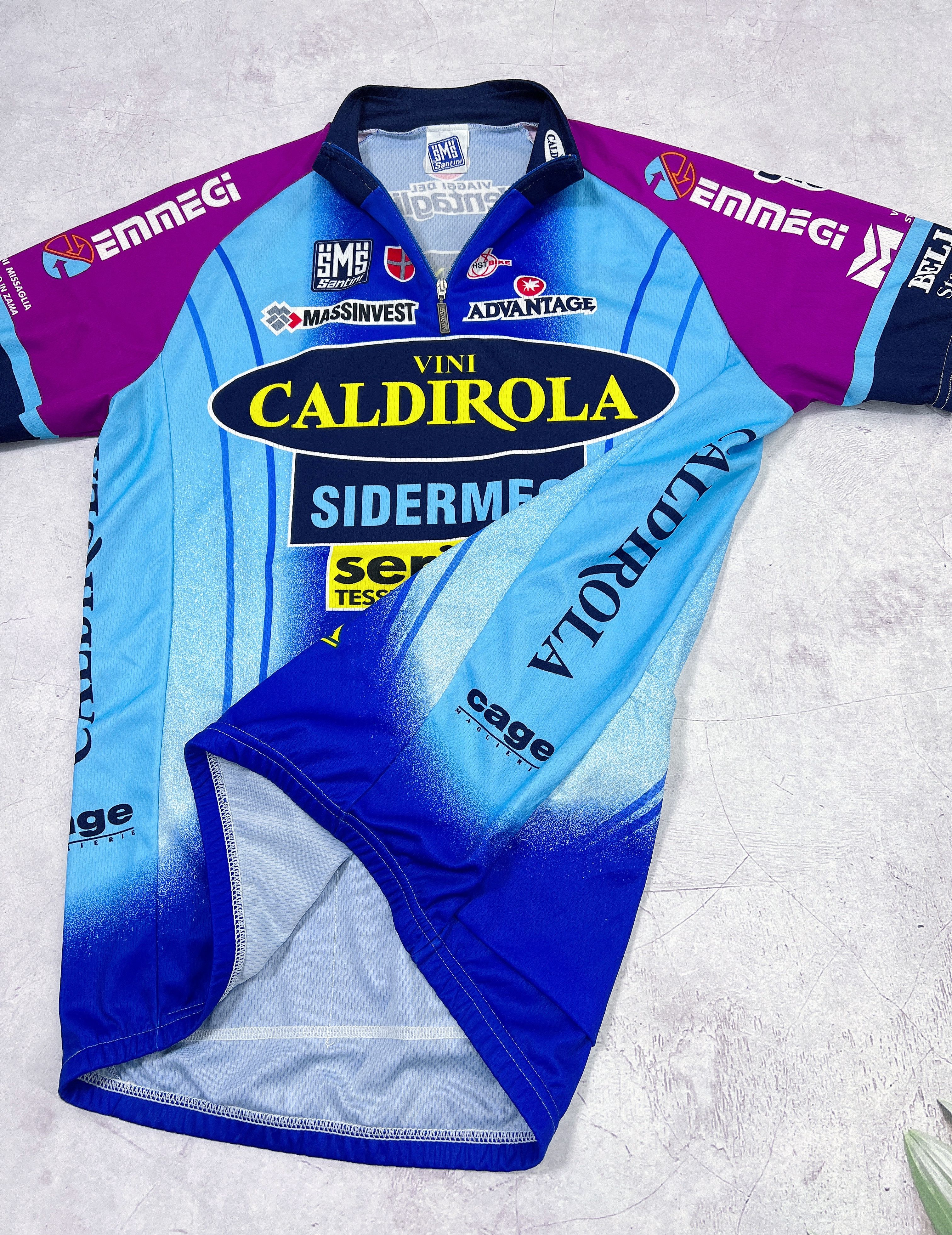 Sports Specialties × Vintage Vintage Santini Vini Caldirola Cycling Jersey Sidermec Size US L / EU 52-54 / 3 - 8 Thumbnail