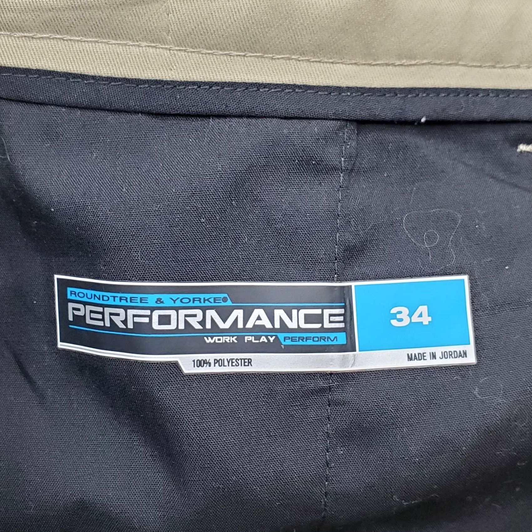 Roundtree & Yorke Roundtree & Yorke Mens Chino Shorts 34 Brown Work Play Performance Slash Pockets Zip Button Front Casual Mens Size 34 Brown Shorts Size US 34 / EU 50 - 6 Thumbnail