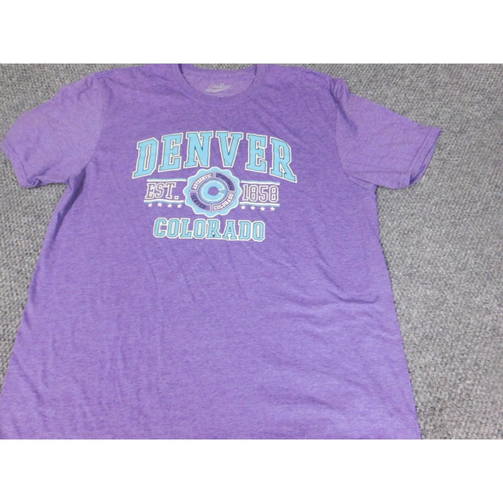 Vintage stellar Mens T-Shirt Shirt XL Purple Beach Logo Crew Neck Cotton Short Sleeve Size US XL / EU 56 / 4 - 3 Thumbnail