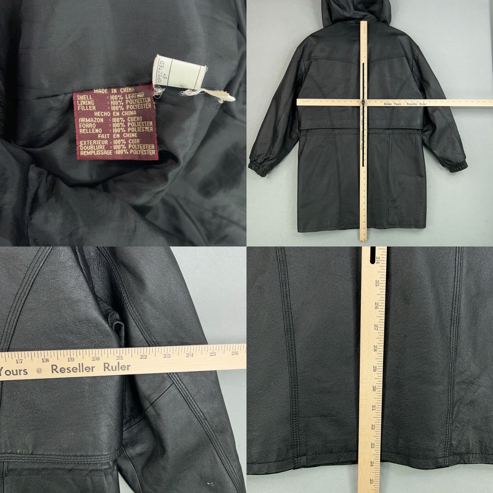 G-III VINTAGE G III Jacket Womens Medium Leather Hooded Full Zip Edgy Motorcycle Urban Mens Womens Size M / US 6-8 / IT 42-44 - 9 Thumbnail