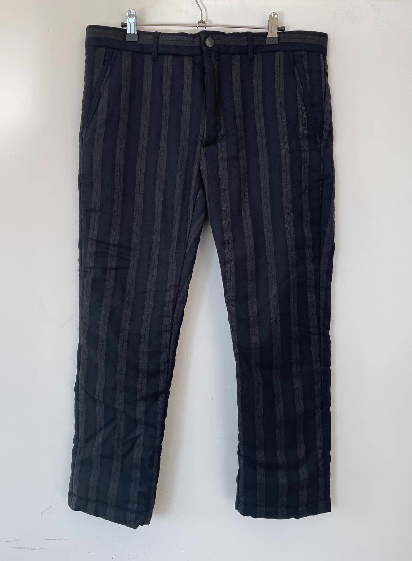 Ann Demeulemeester Ann Demeulemeester Men's Quilted Striped Casual Pants Ｑ21 Size US 34 / EU 50 - 1 Thumbnail