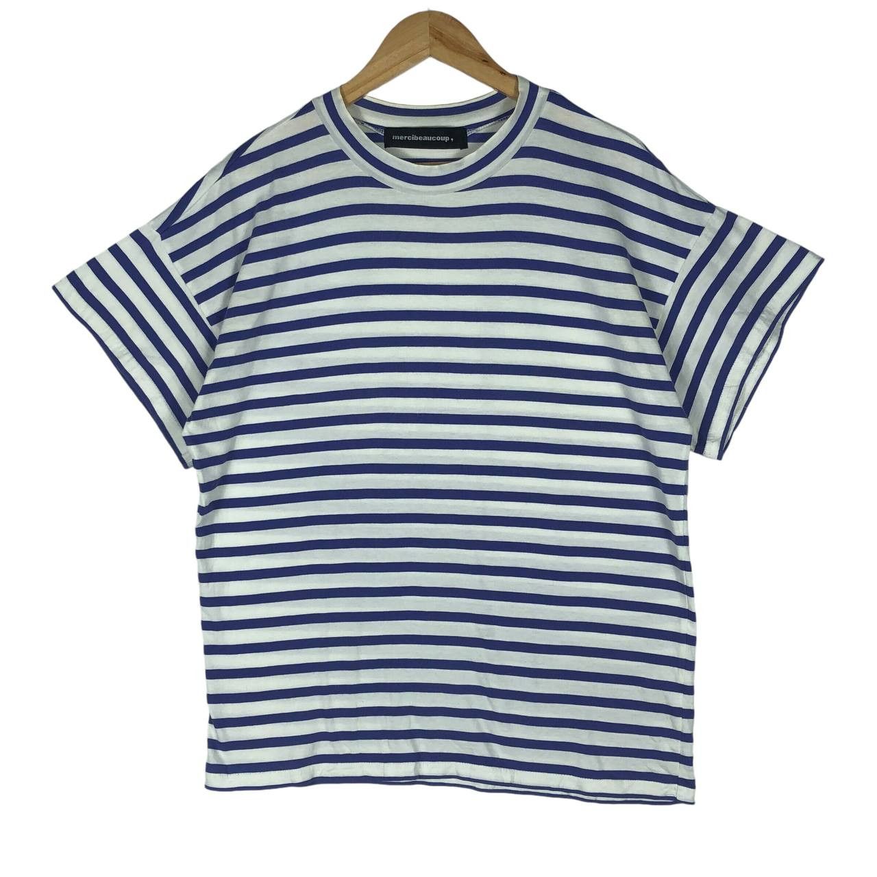 Issey Miyake × Japanese Brand × mercibeaucoup Vintage Mercibeaucoup women stripes t-shirt Size M / US 6-8 / IT 42-44 - 1 Thumbnail