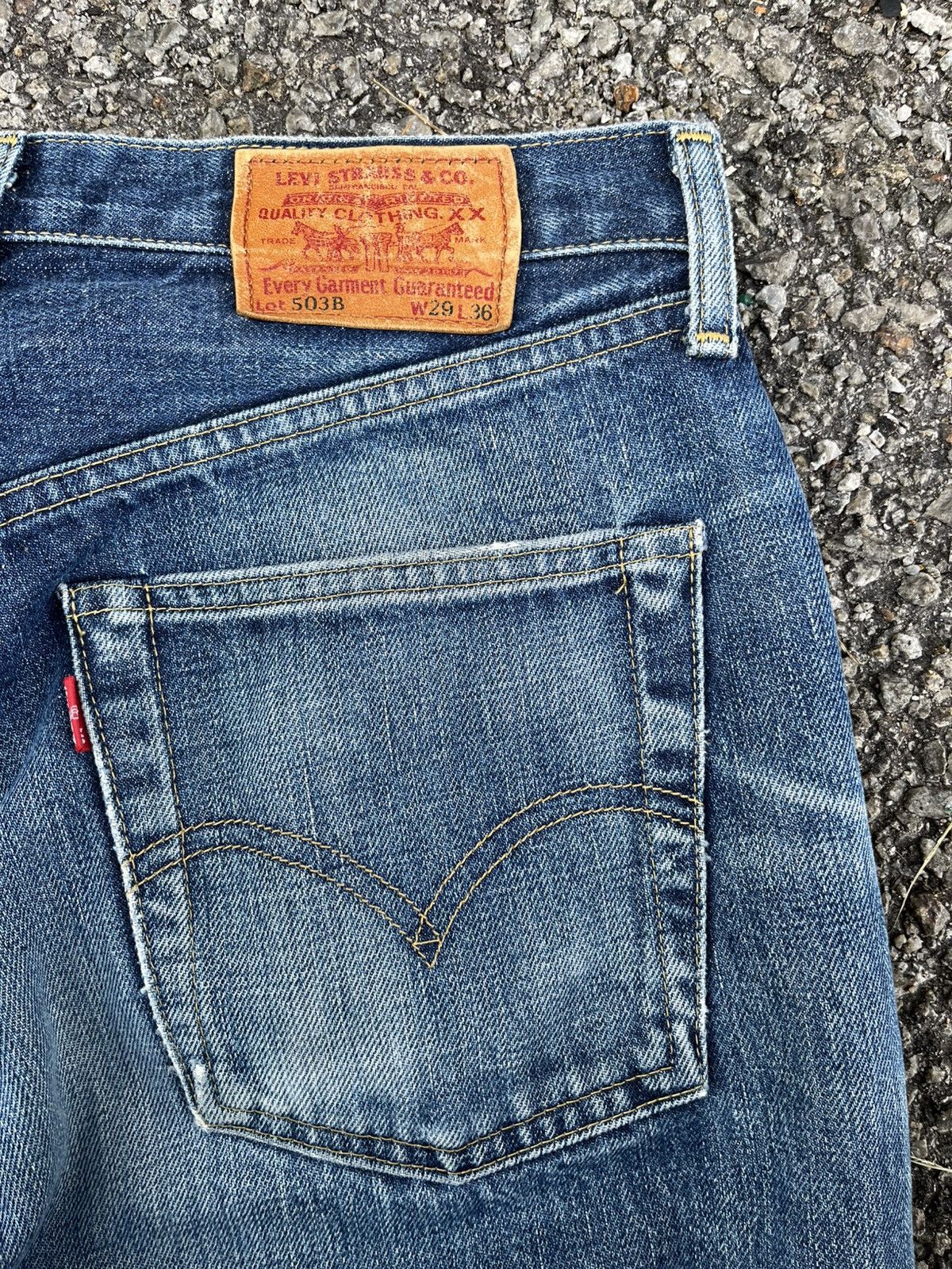 Levi's Vintage Clothing Vintage Levi's 503B-XX Big E Selvedge Redline Hidden Rivets Size US 29 - 17 Thumbnail