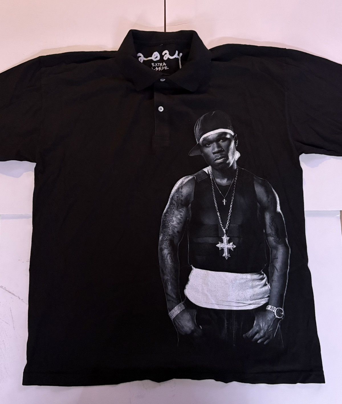 Asspizza 50 Cent Polo Size US XL / EU 56 / 4 - 1 Thumbnail